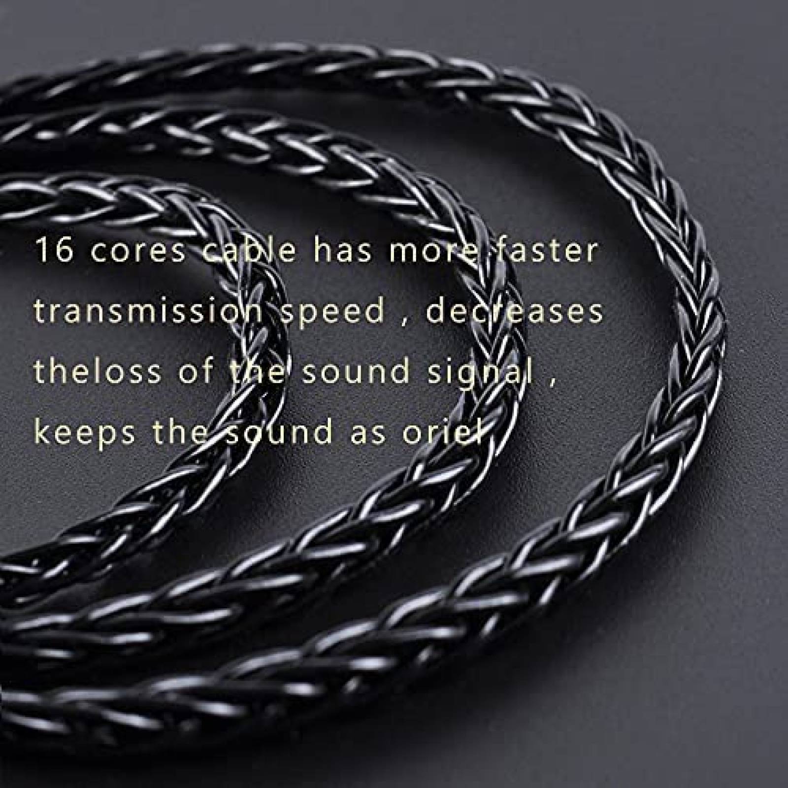 Cable de Audio FEDAI para Audifonos QDC Tipo C -Negro