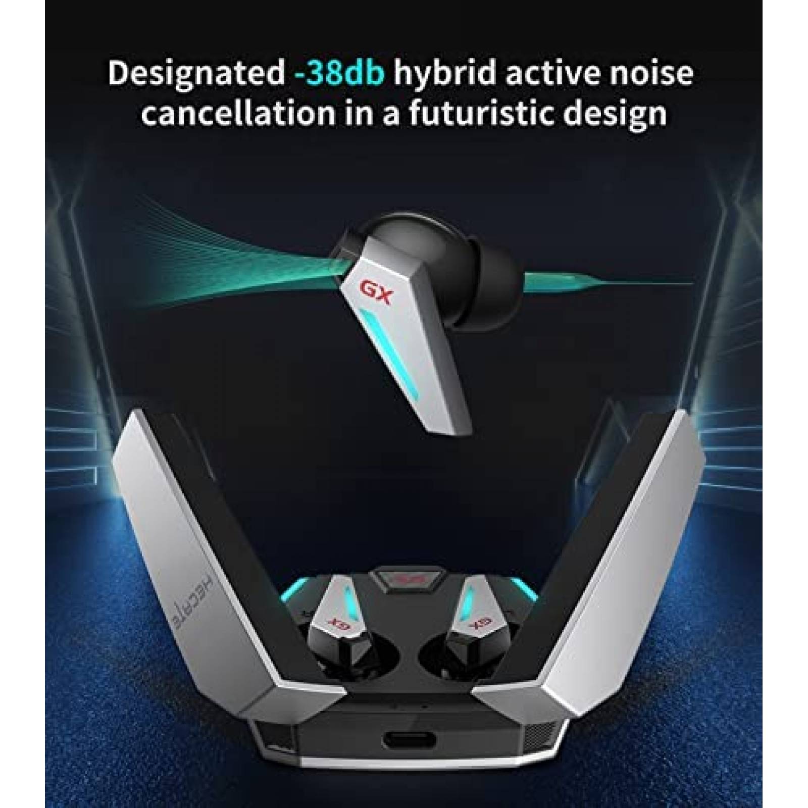 Auriculares HECATE GX07 Inalambricos Con Cancelacion Ruido