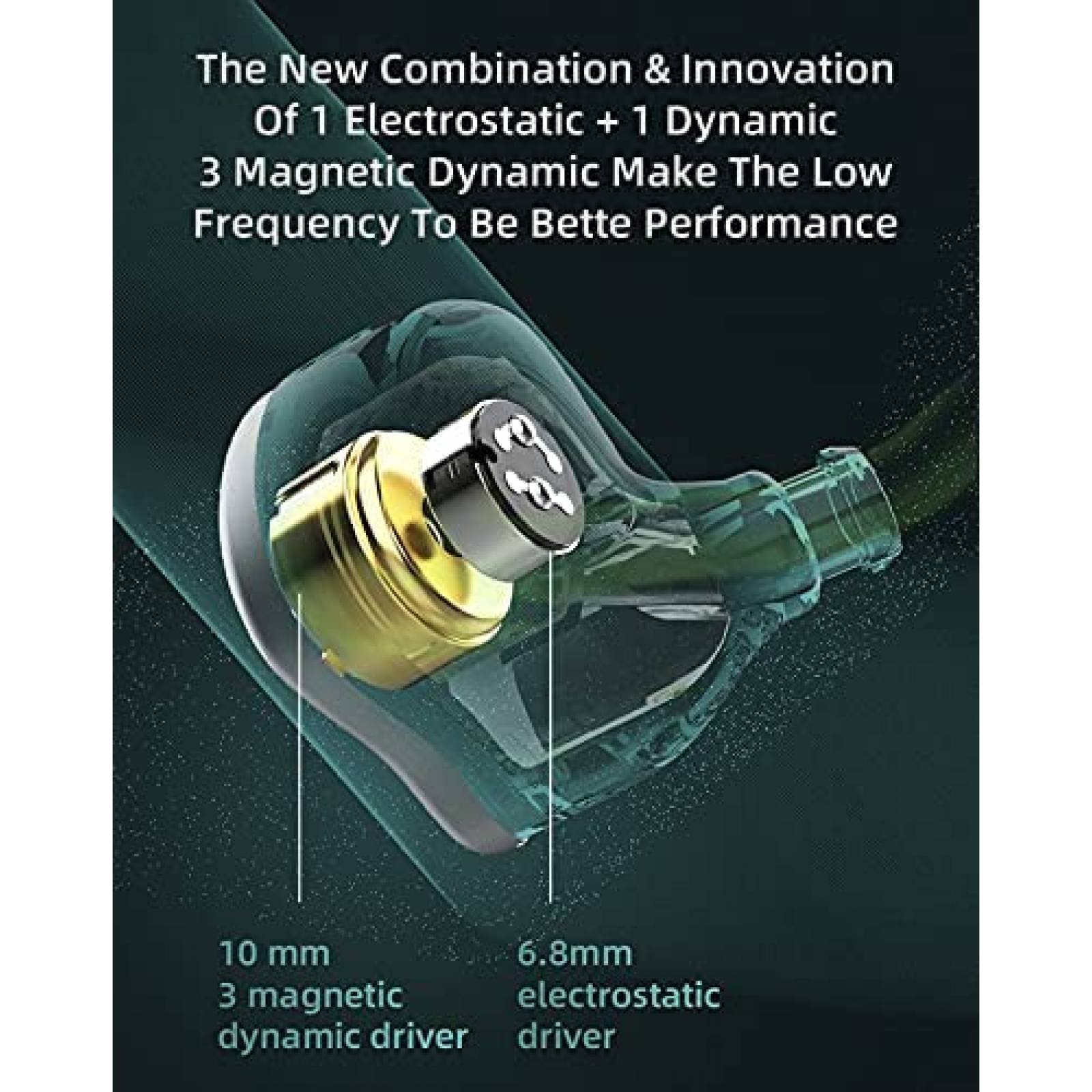 Auriculares Dinamicos HIFIHEAR con Jack 3.5mm -Plata