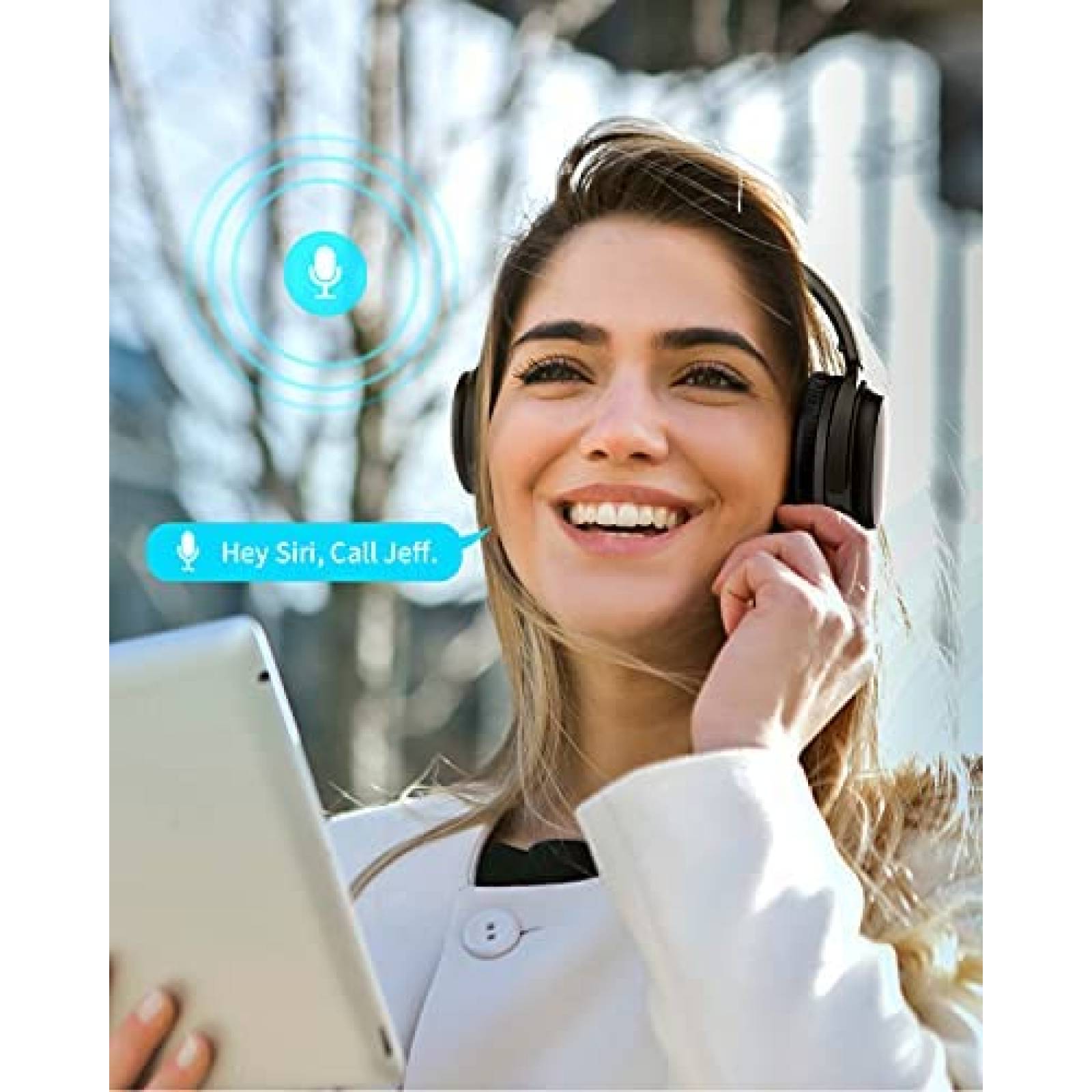 Audifonos inalambricos HROEENOI JZ02 cancela ruido -Negro