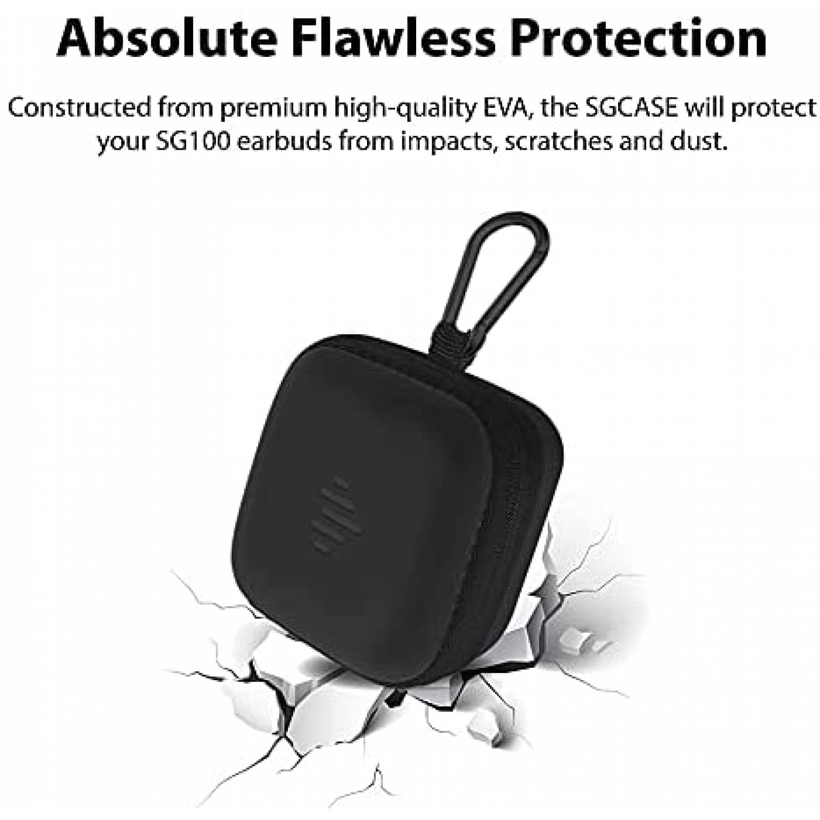 Estuche iLuv de Zipper con Llavero para Audifonos -Negro