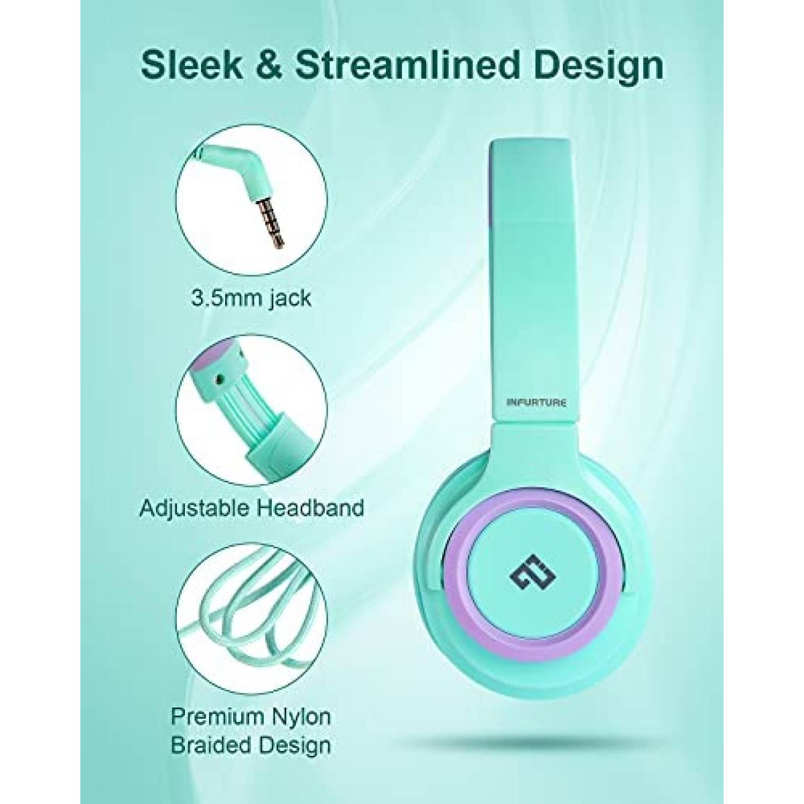 Audifonos INFURTURE Para Nios Conector 3.5mm -Azul