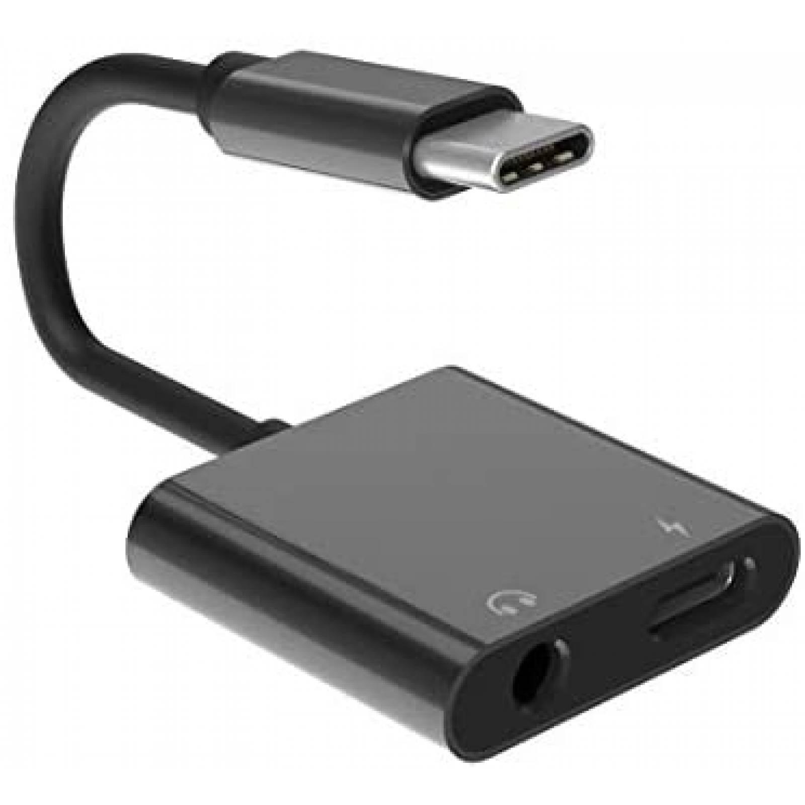 Adaptador Ivoros USB-C a 3.5mm para Audifonos -Negro
