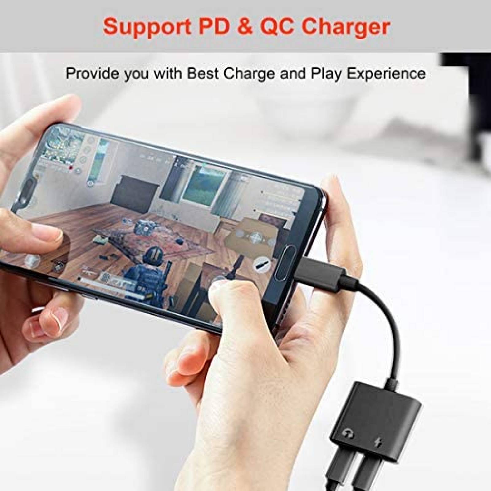 Adaptador Ivoros USB-C a 3.5mm para Audifonos -Negro