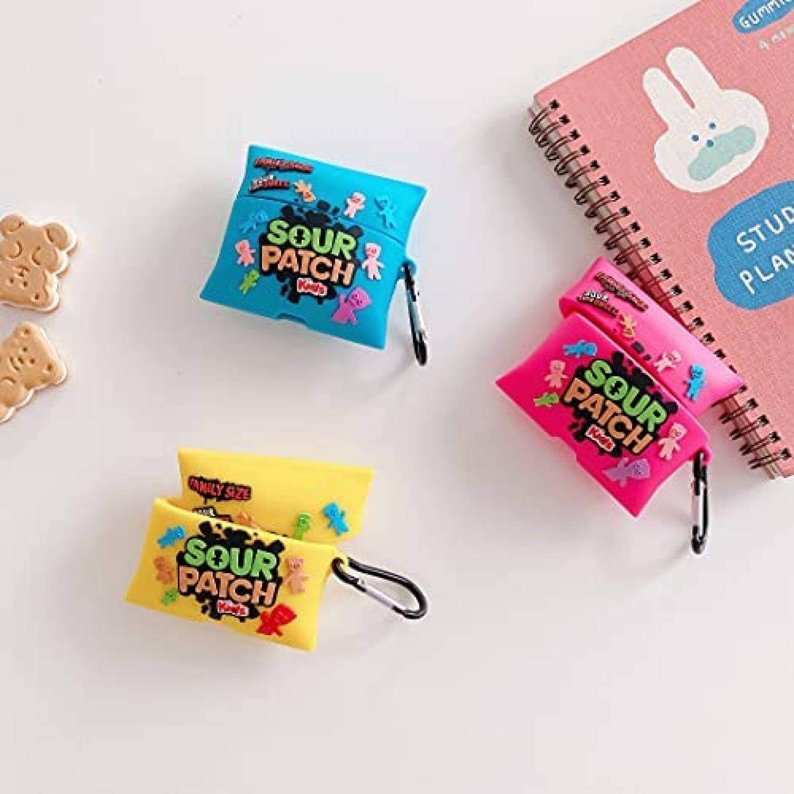 Funda Beats Studio Buds JIAQILI Sour patch silicon -Colorido
