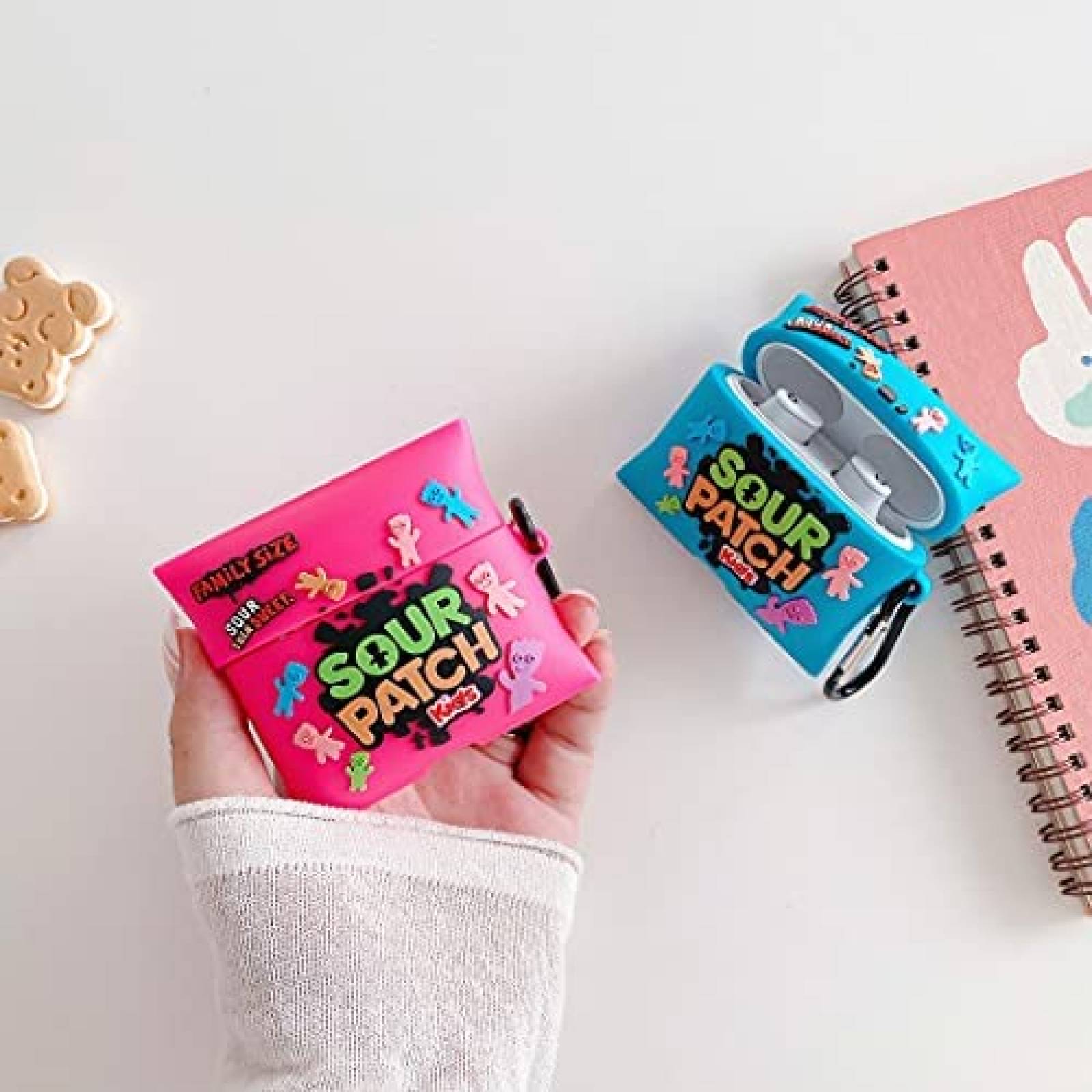 Funda Beats Studio Buds JIAQILI Sour patch silicon -Colorido