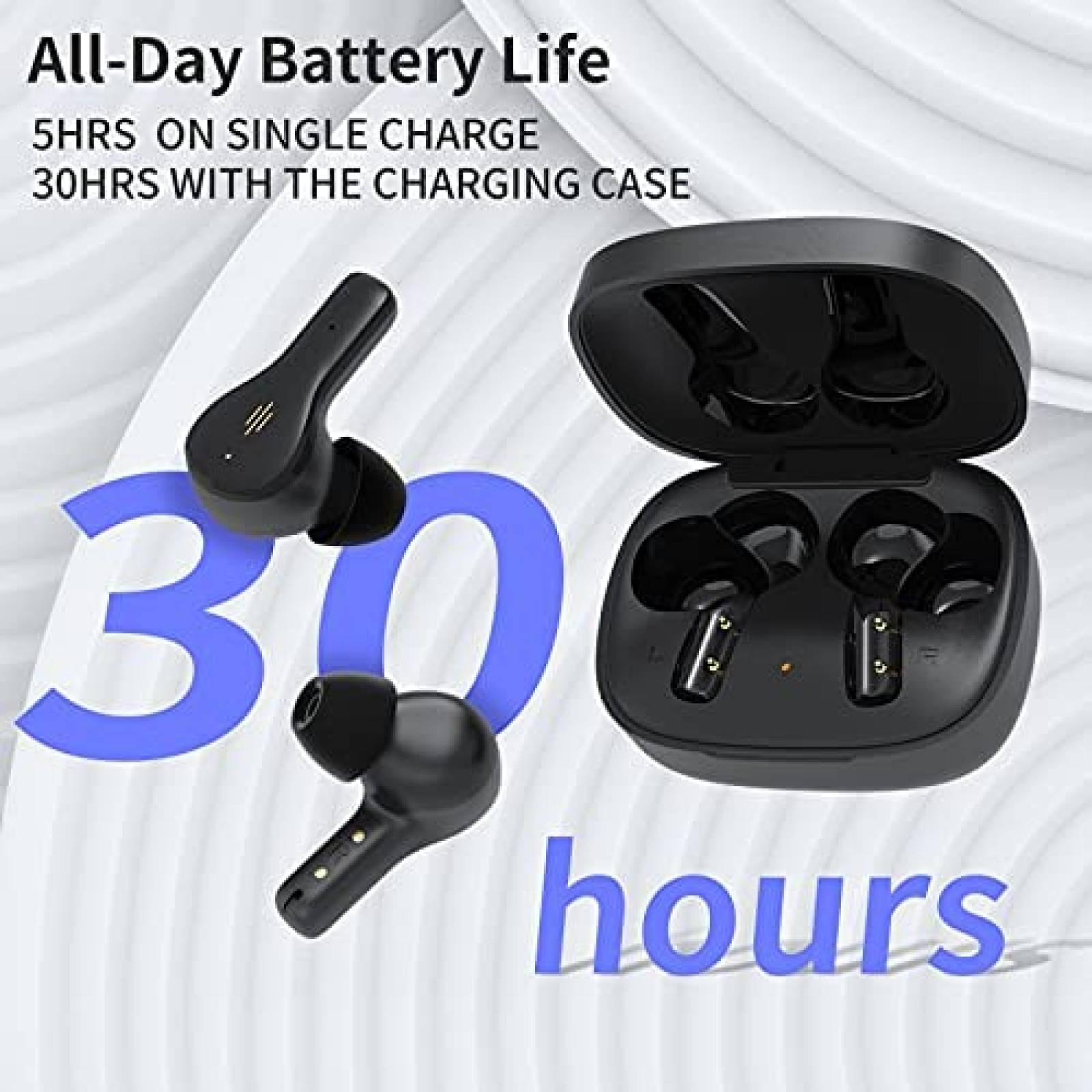 Auriculares JIBEILA S28 Impermeables Bluetooth -Negro