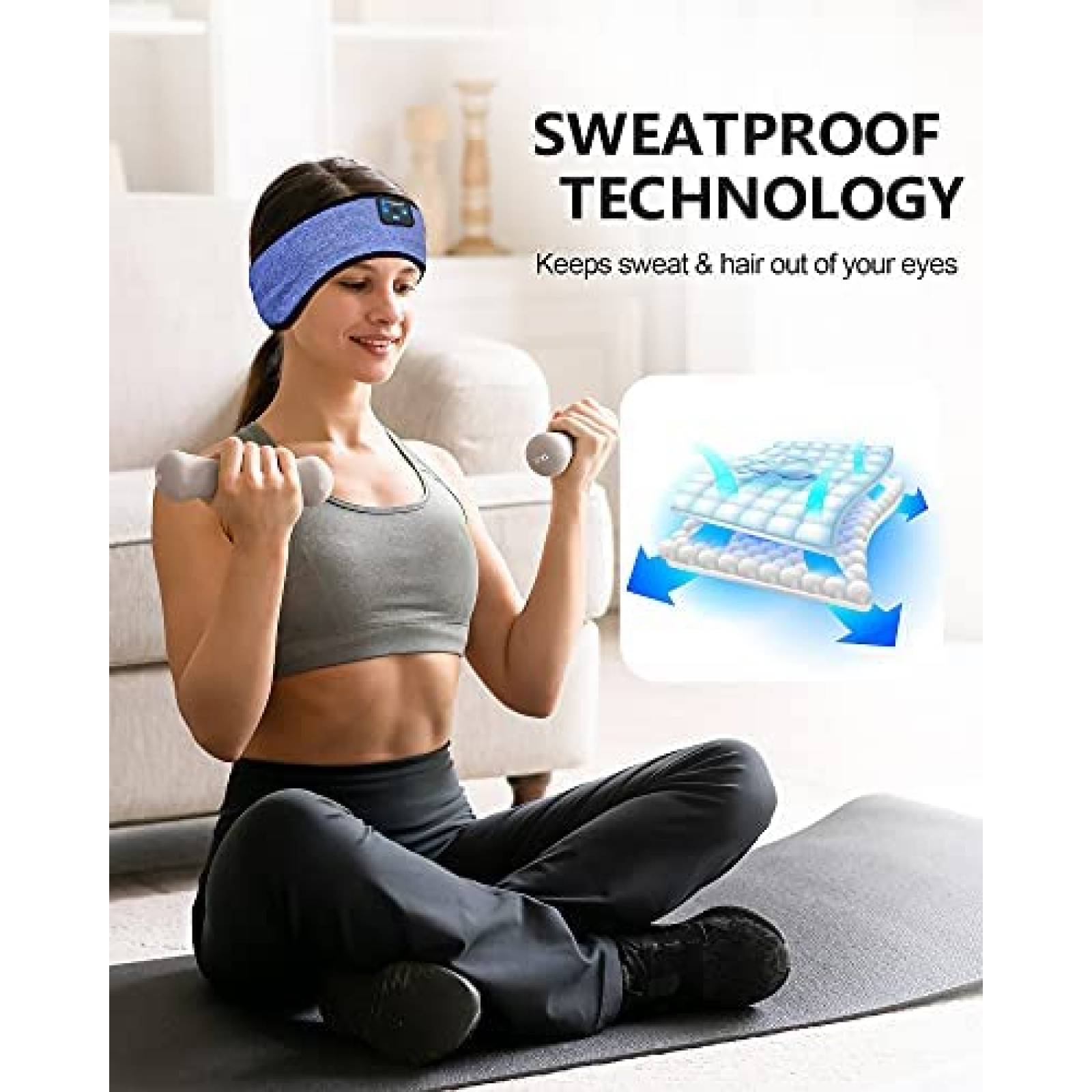 Diadema de auriculares Lavince Bluetooth deportivo -Azul