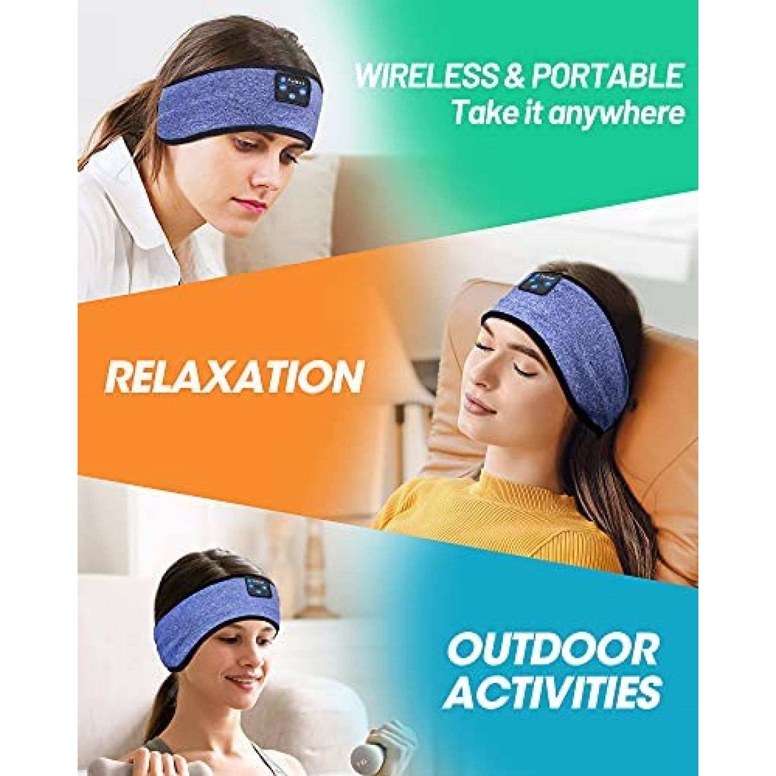 Diadema de auriculares Lavince Bluetooth deportivo -Azul