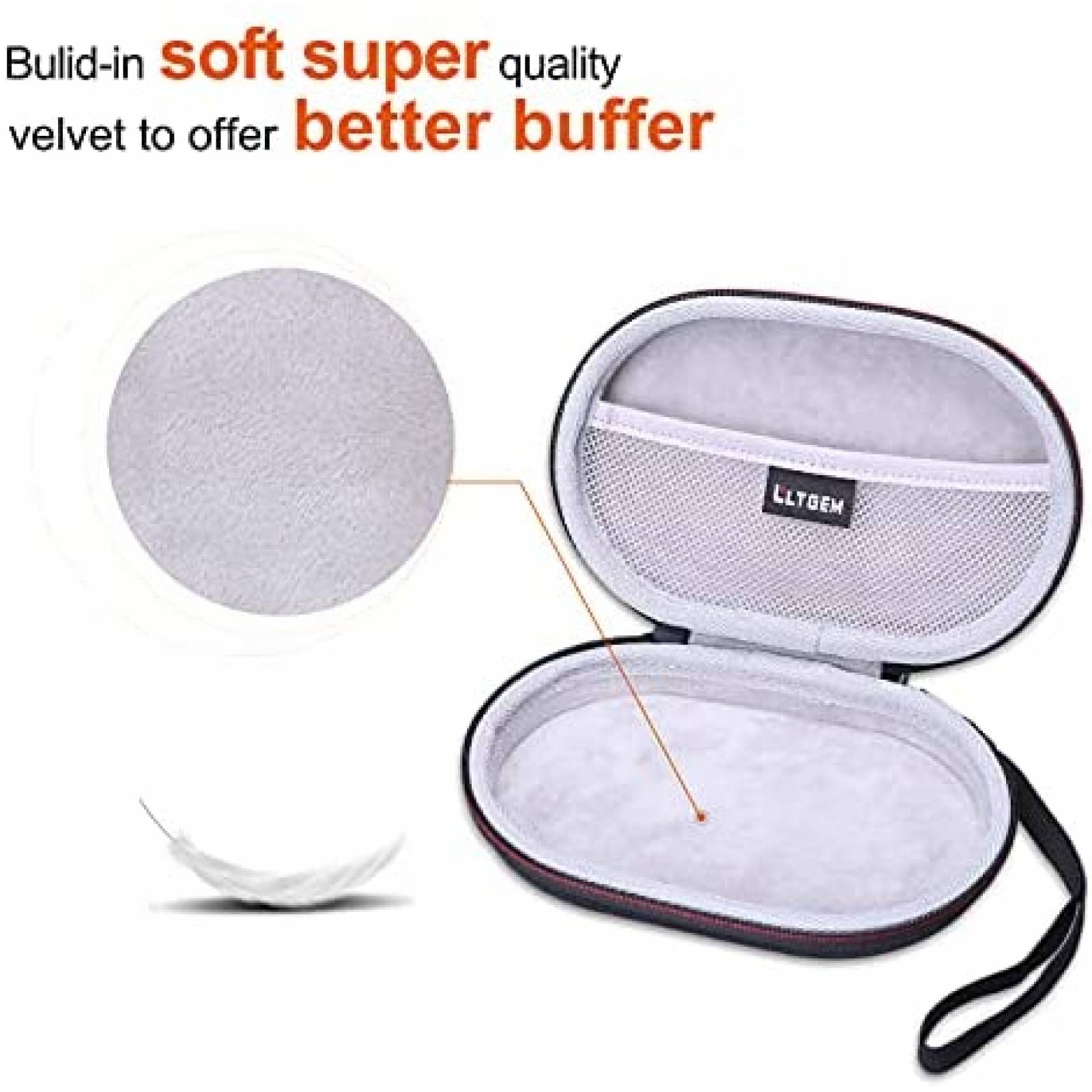 Estuche para auriculares LLTGEM EVA rigida protctora -Negro
