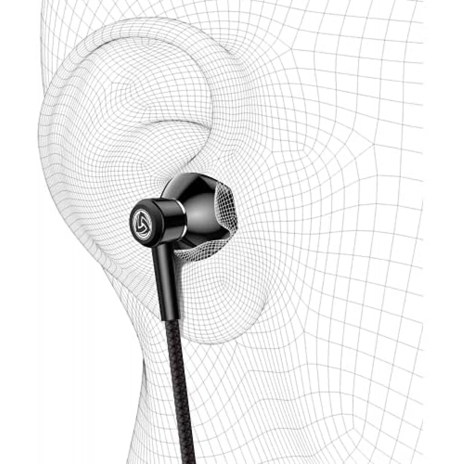 Audifonos alambricos LUDOS SPECTA con microfono -Negro