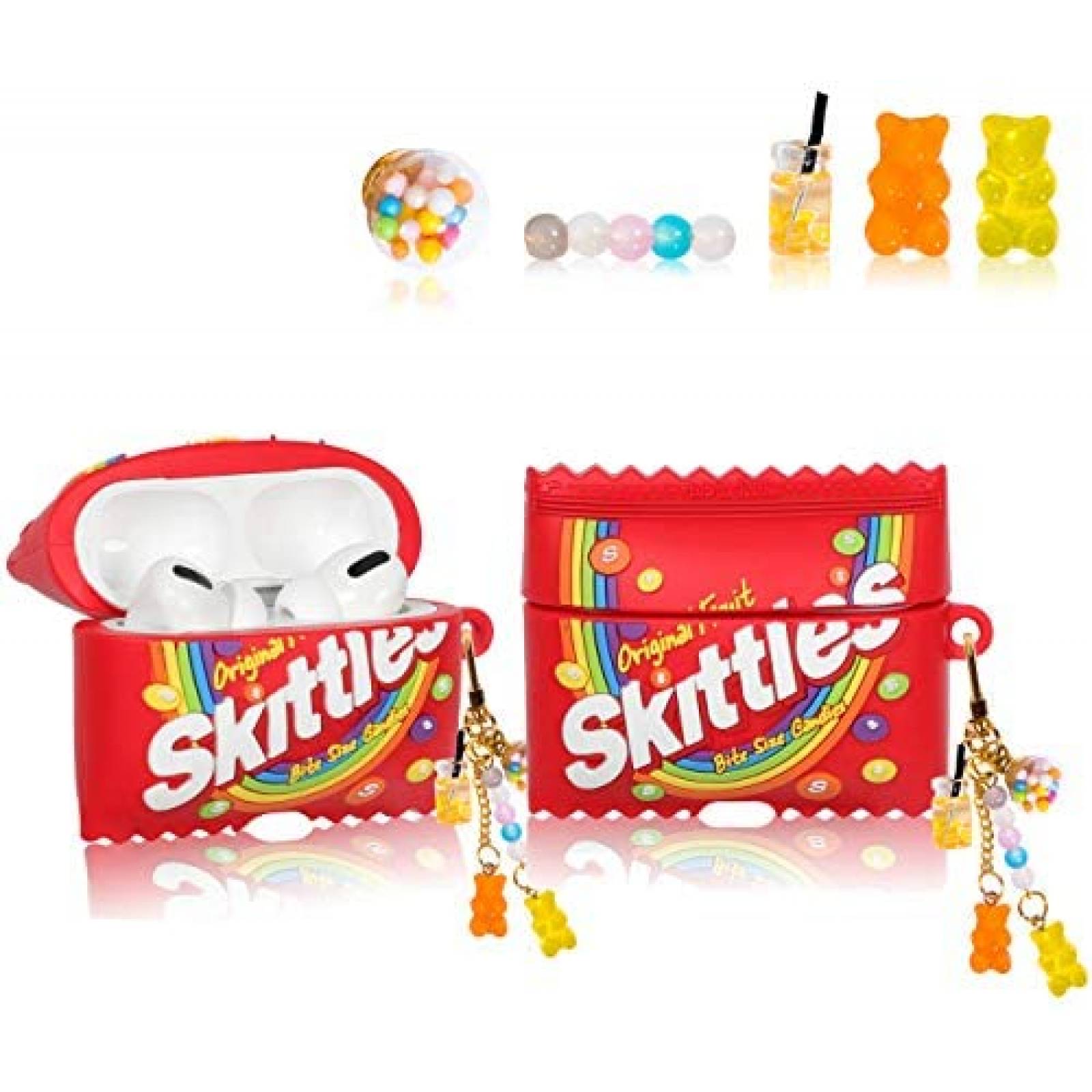 Funda de Silicon Lupct para Airpod Pro Skittles -Rojo