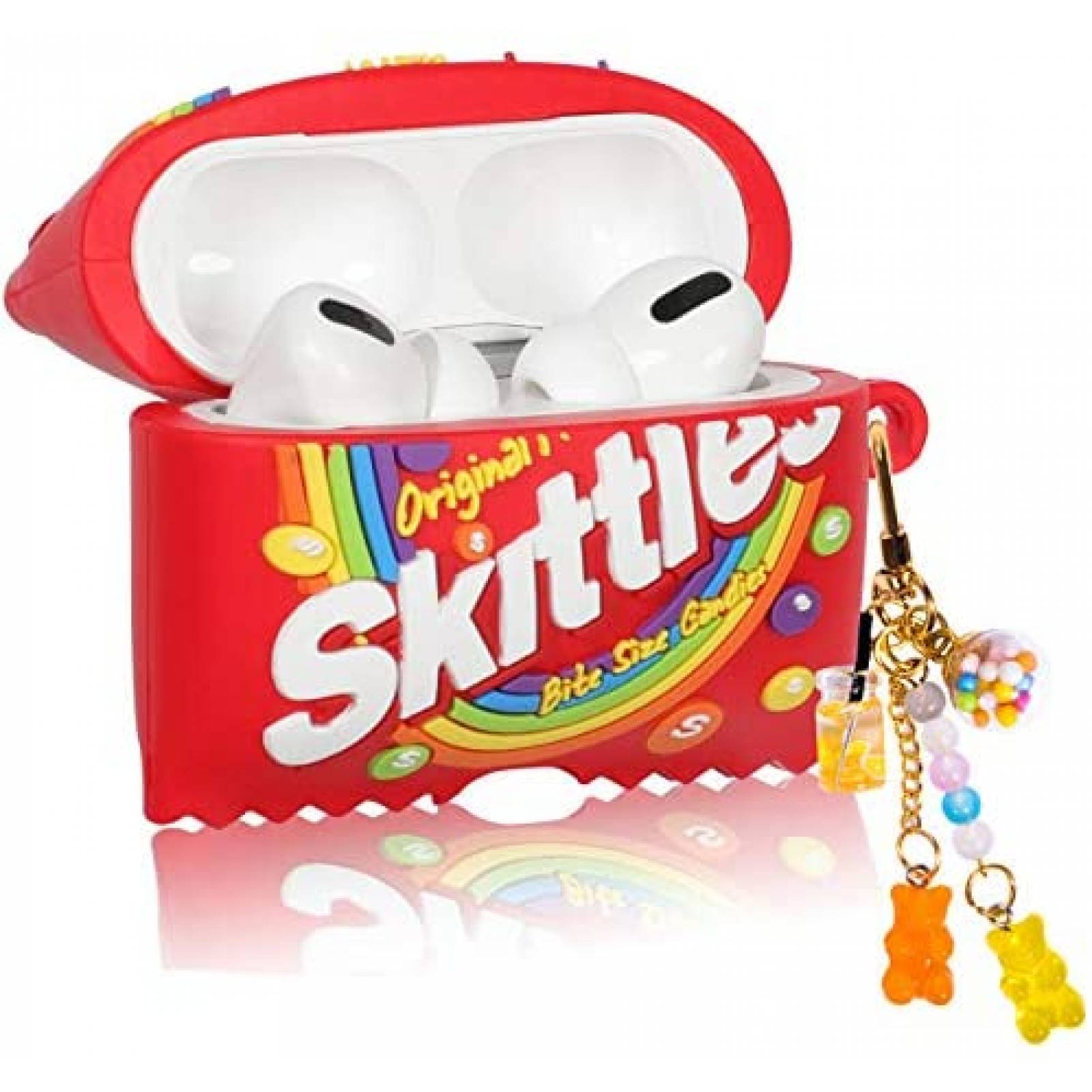 Funda de Silicon Lupct para Airpod Pro Skittles -Rojo