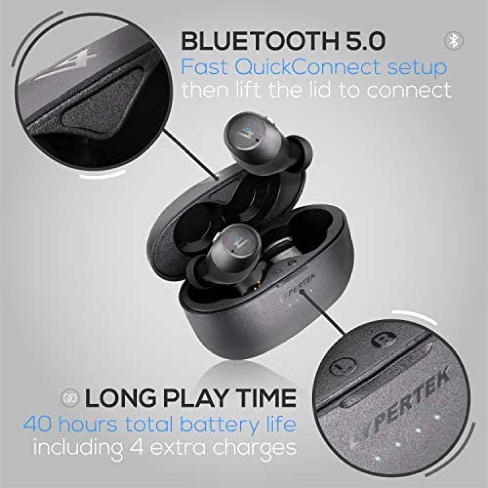 Auriculares Bluetooth Lypertek SoundFree S20 8+40H -Negro