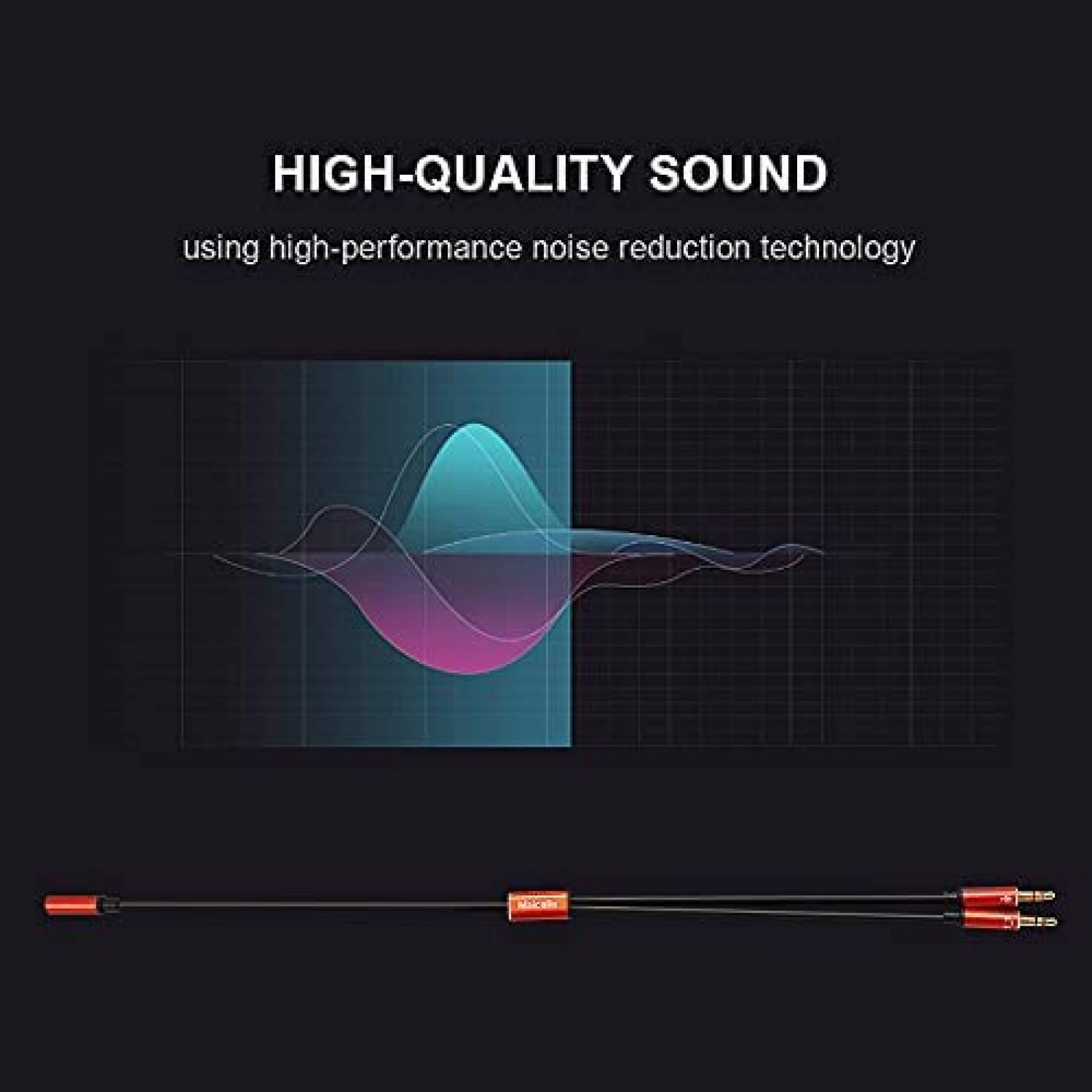 Divisor auriculares Maicailu 3.5mm hembra a macho dual -Rojo