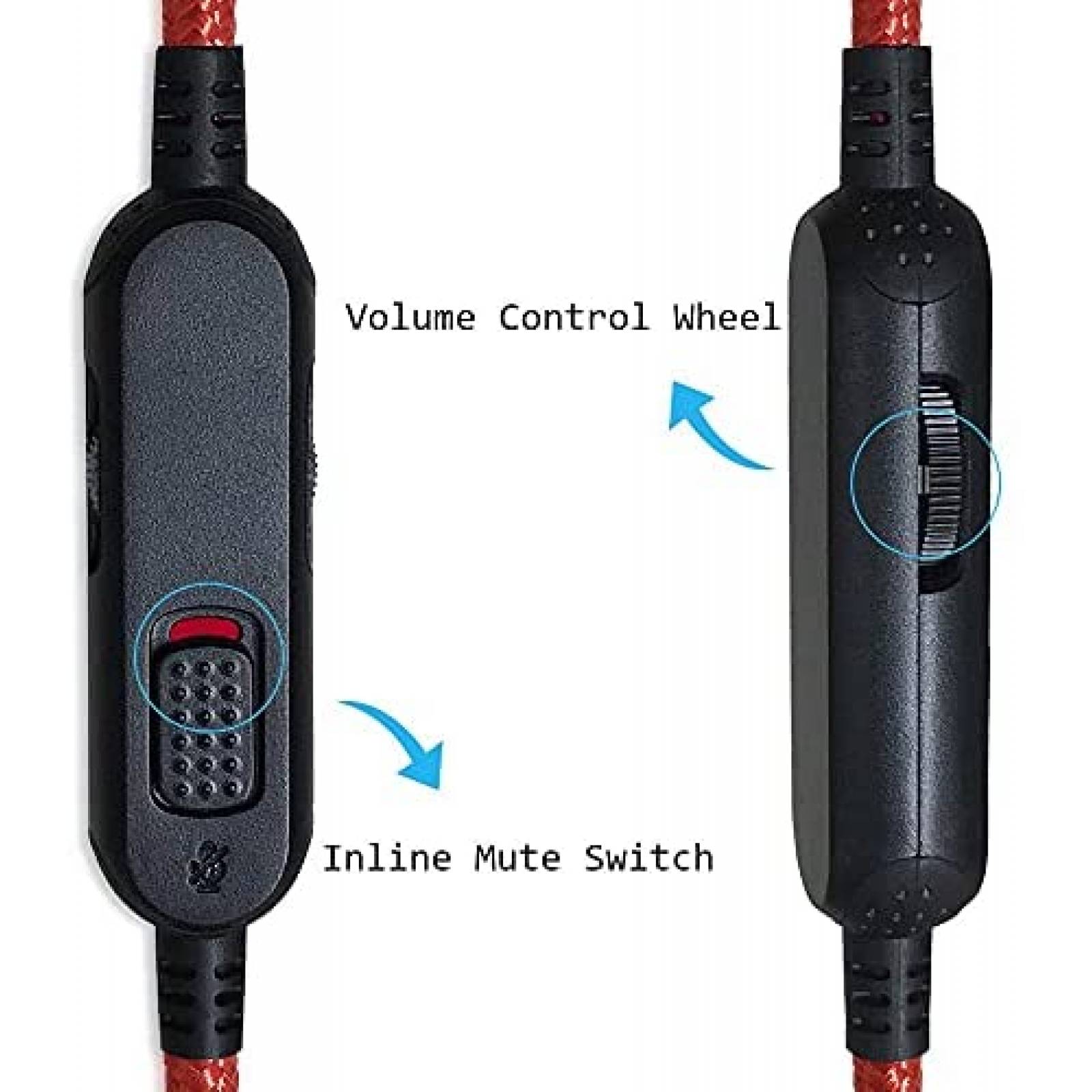Cable de Audio MJKOR para Audifonos HyperX Cloud Mix -Rojo