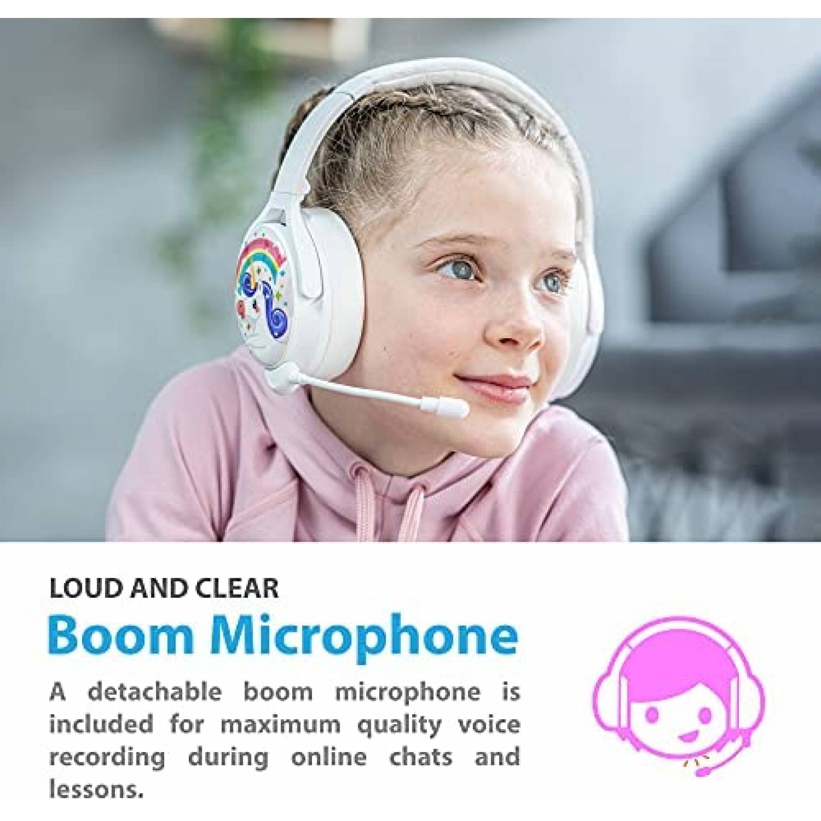 Auriculares ONANOFF Bluetooth con microfono plegable -Blanco