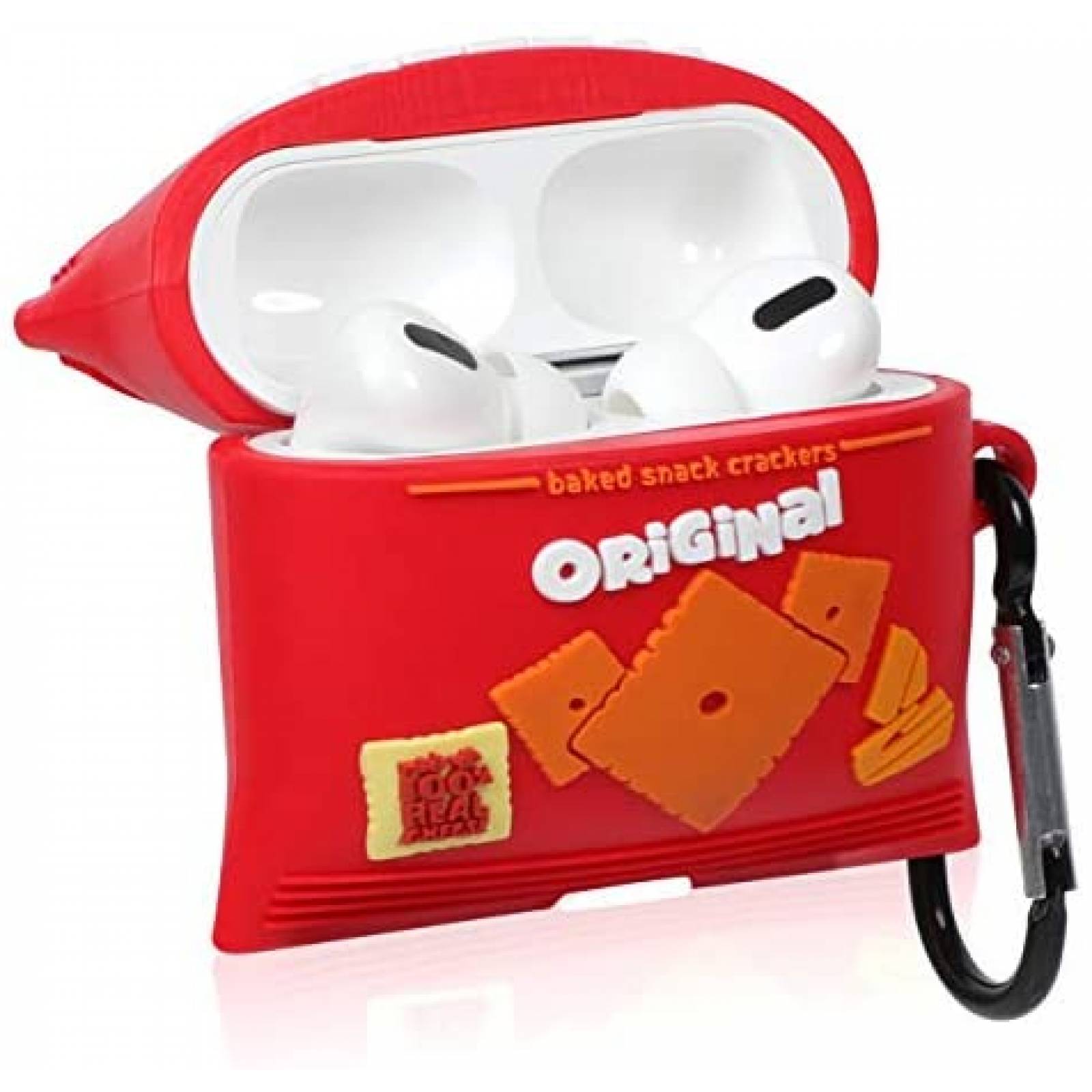 Funda para Airpod Pro Oqplog de silicona Galleta Chezz -Rojo