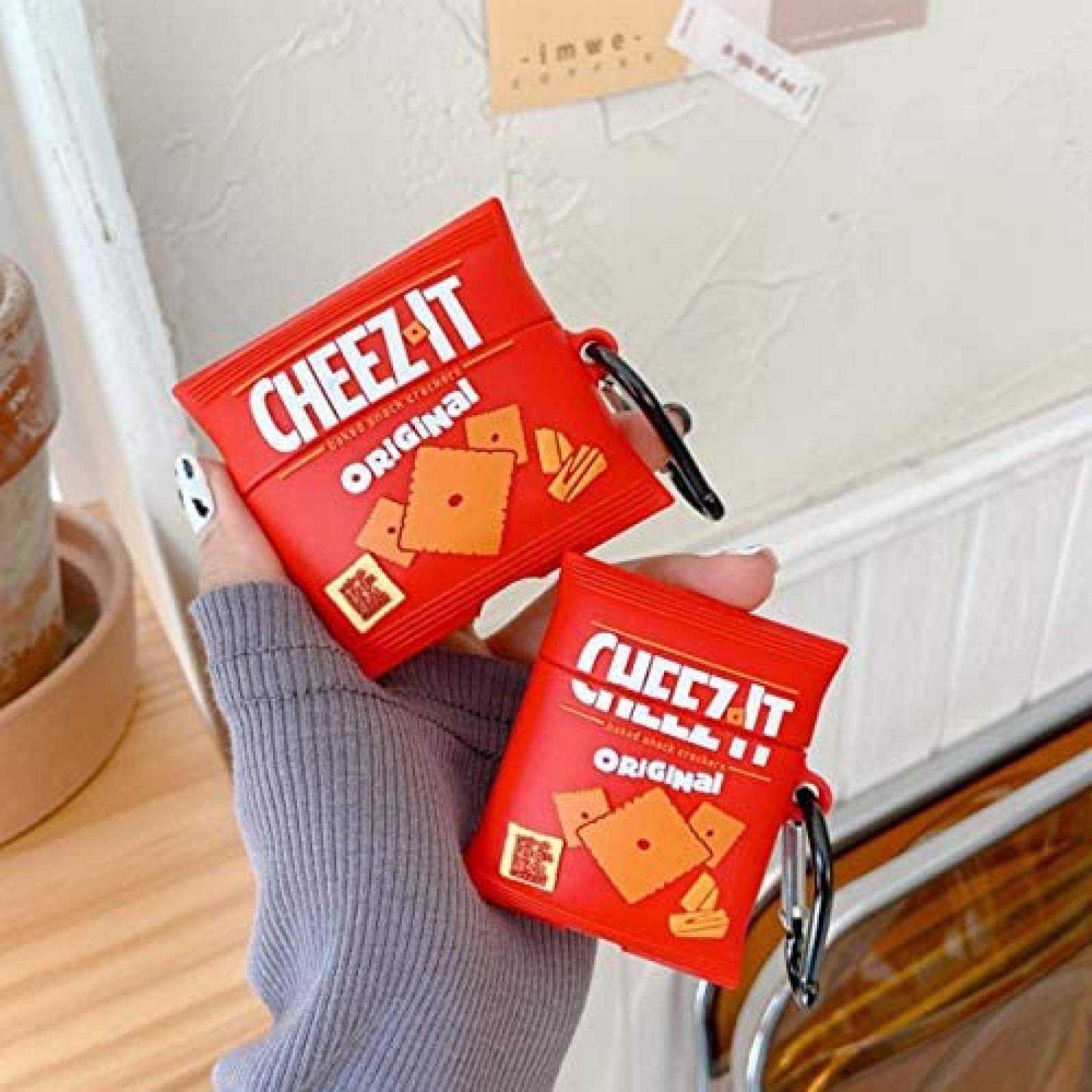 Funda para Airpod Pro Oqplog de silicona Galleta Chezz -Rojo