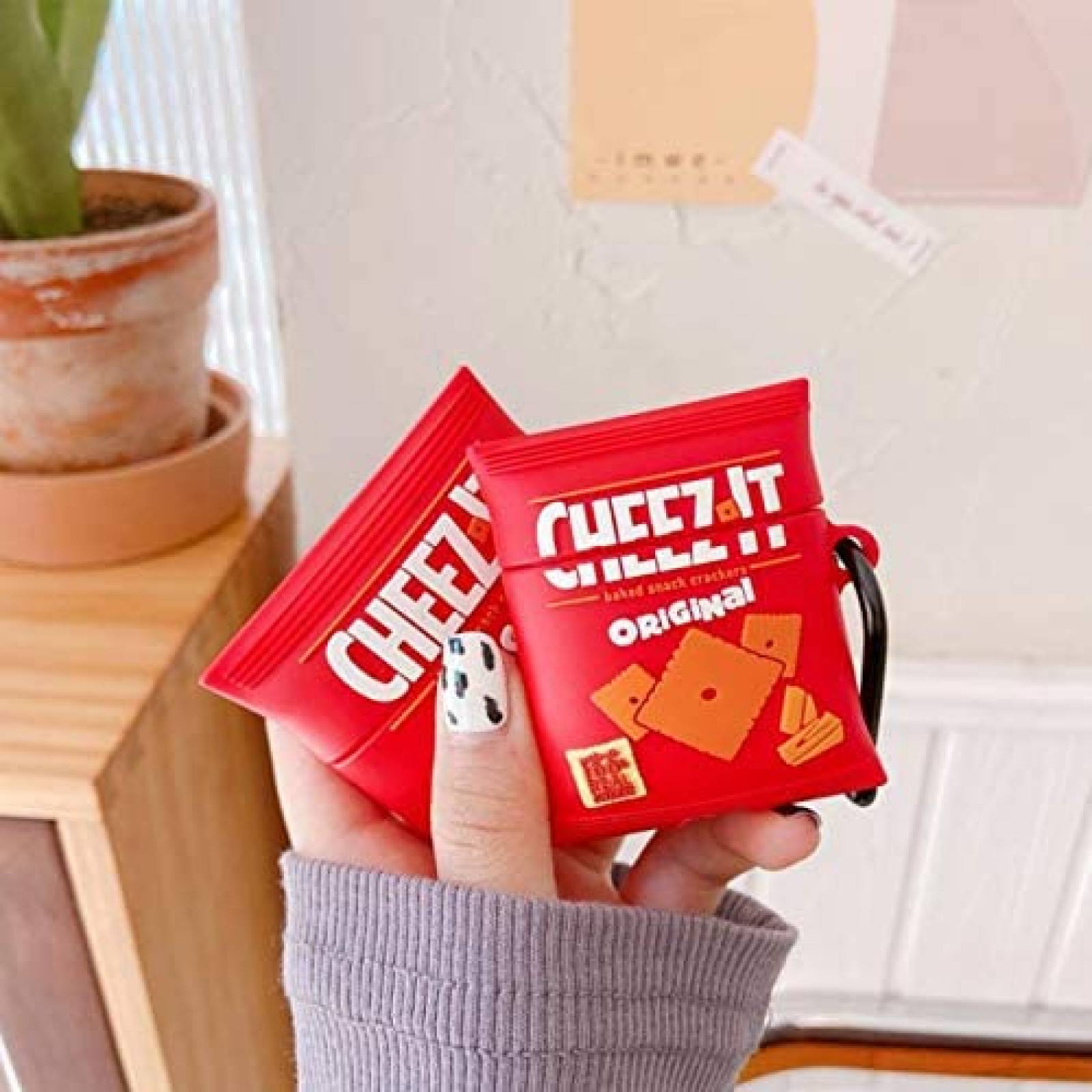 Funda para Airpod Pro Oqplog de silicona Galleta Chezz -Rojo