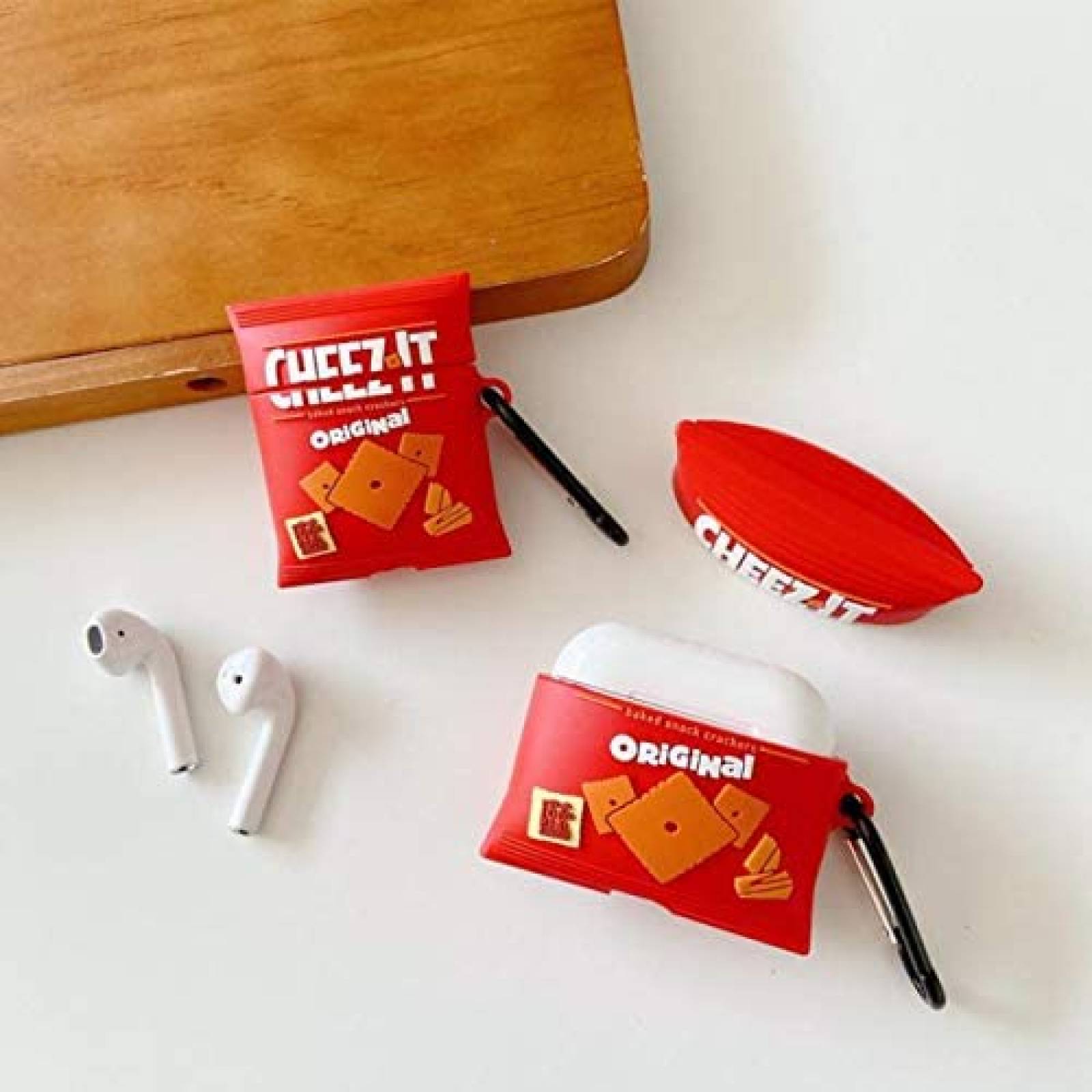 Funda para Airpod Pro Oqplog de silicona Galleta Chezz -Rojo