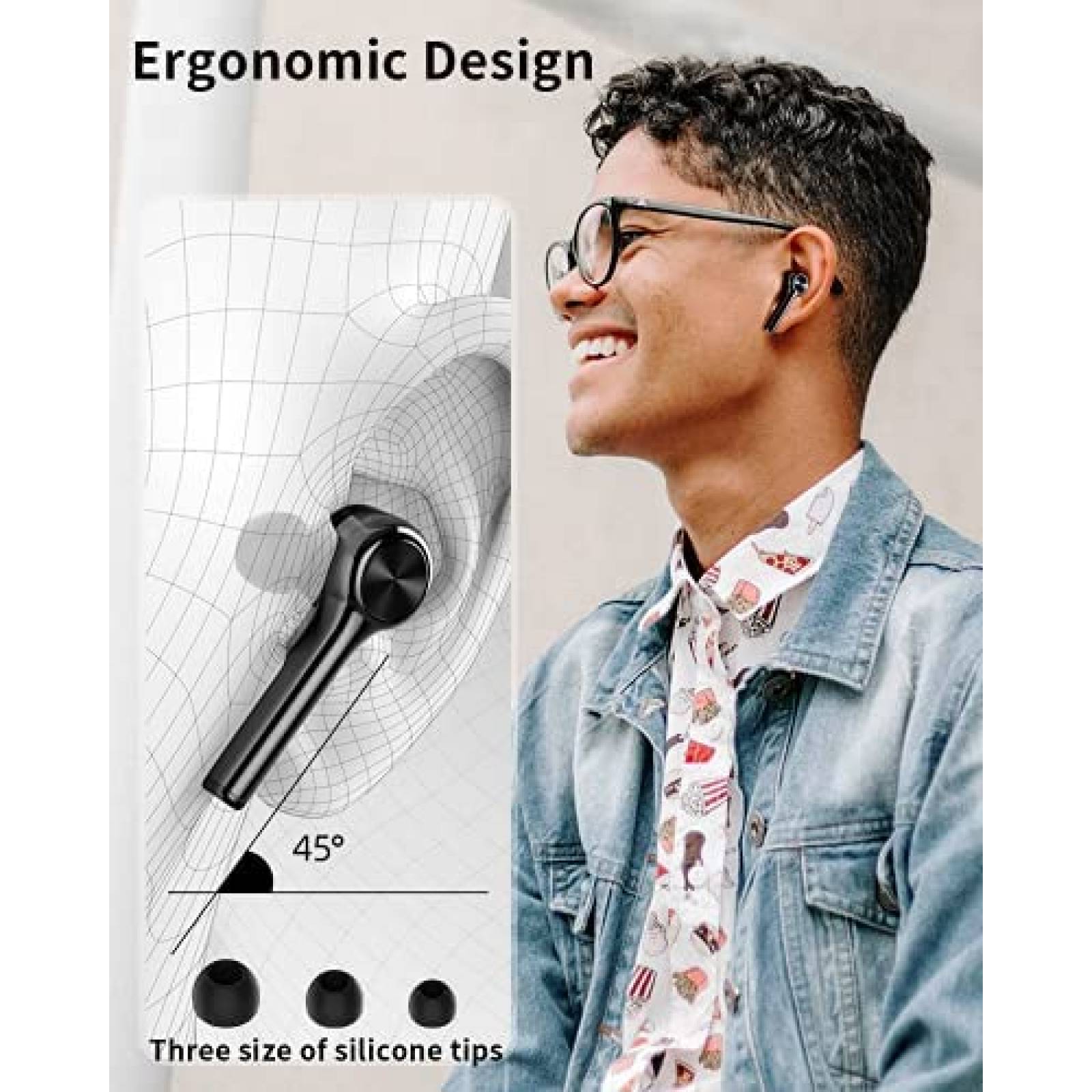 Auriculares ORYTO Cancelacion Ruido Impermeable -Gris