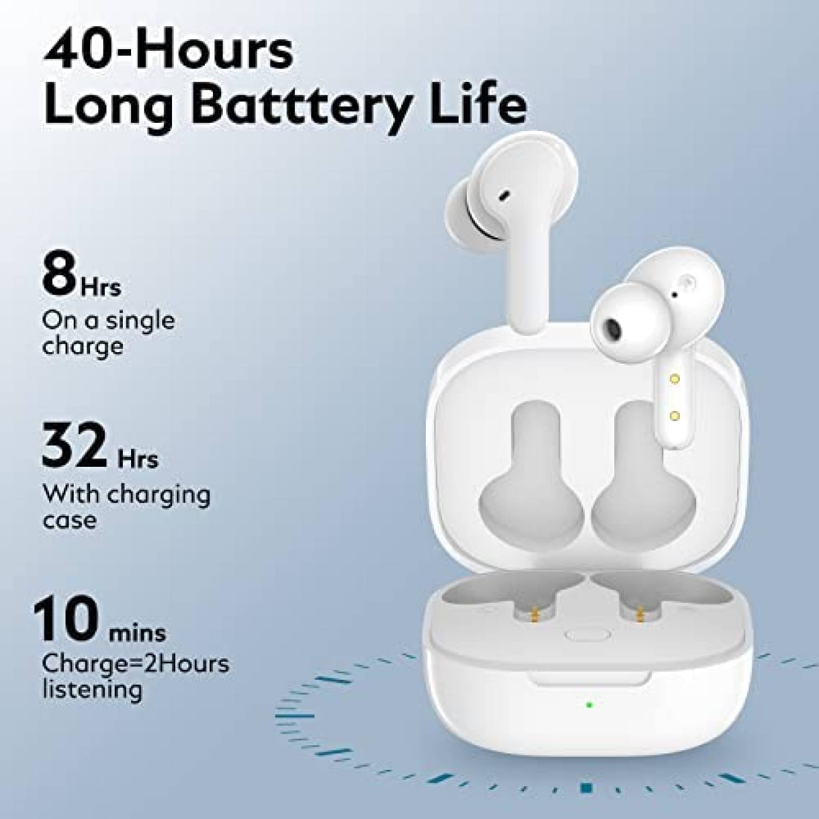 Auriculares QCY T13 Inalambricos Con Control Tactil -Blanco