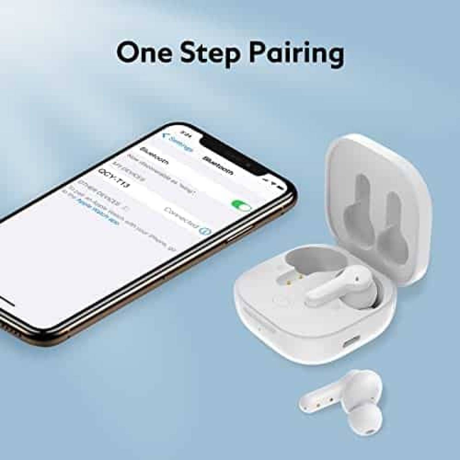 Auriculares QCY T13 Inalambricos Con Control Tactil -Blanco