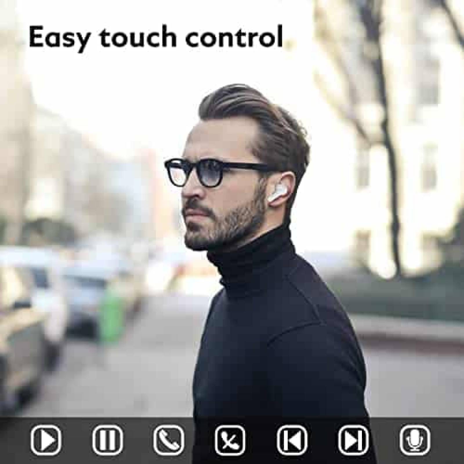 Auriculares QCY T13 Inalambricos Con Control Tactil -Blanco