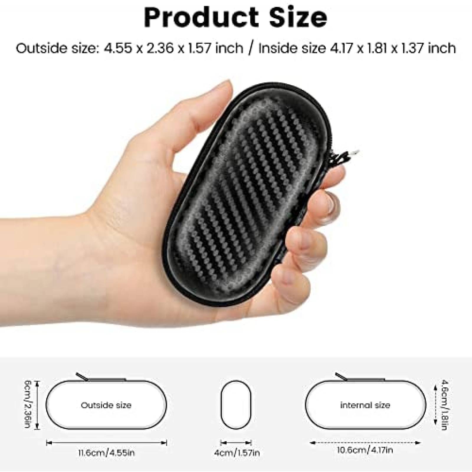 Estuche para auriculares RISETECH de transporte -Negro