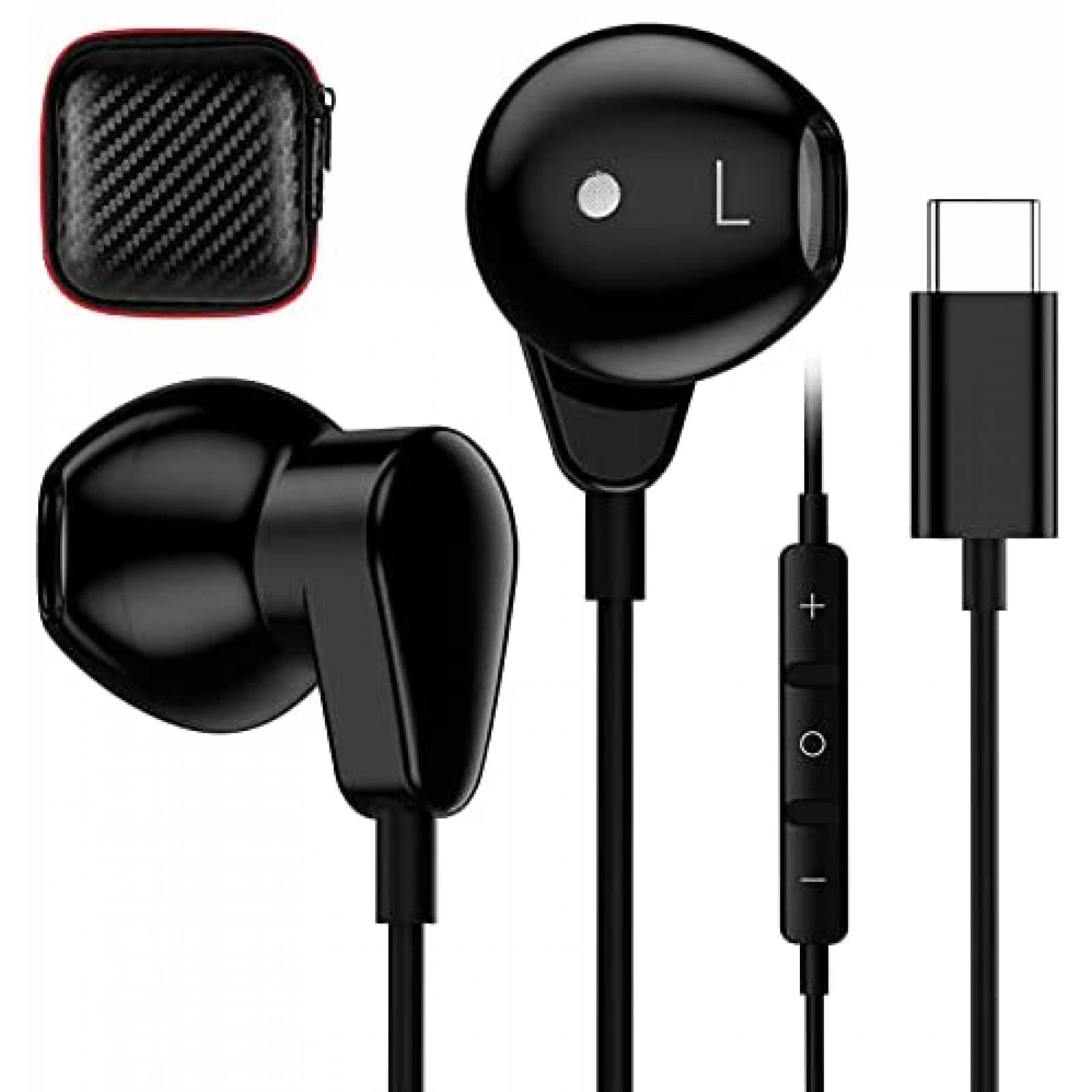 Audifonos TITACUTE de Conector USB-C Incluye Estuche -Negro