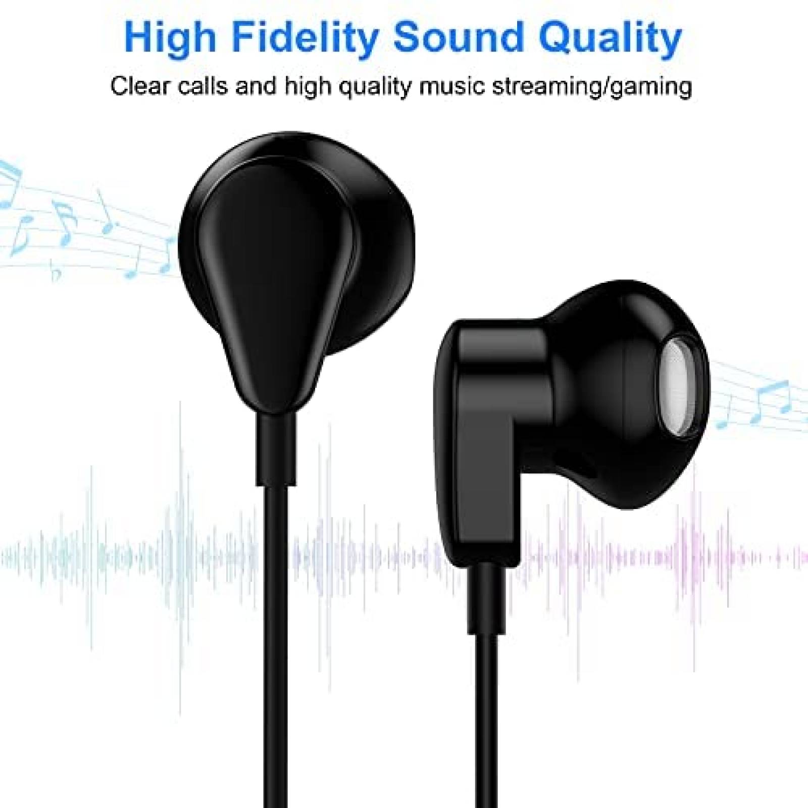 Audifonos TITACUTE de Conector USB-C Incluye Estuche -Negro