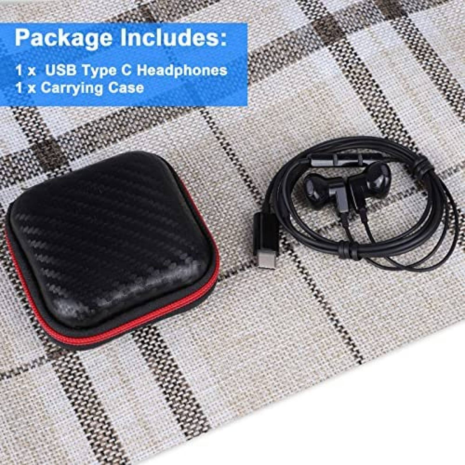 Audifonos TITACUTE de Conector USB-C Incluye Estuche -Negro