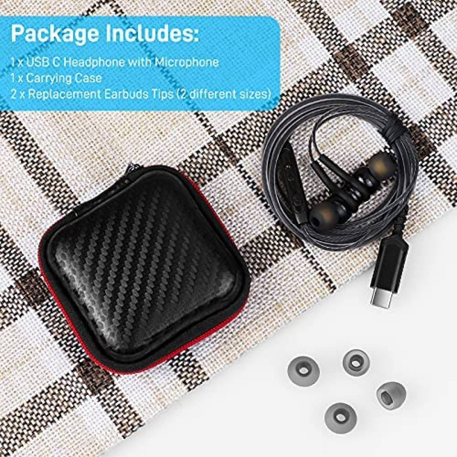 Audifonos TITACUTE USB tipo C para Galaxy S21 S20 FE -Negro