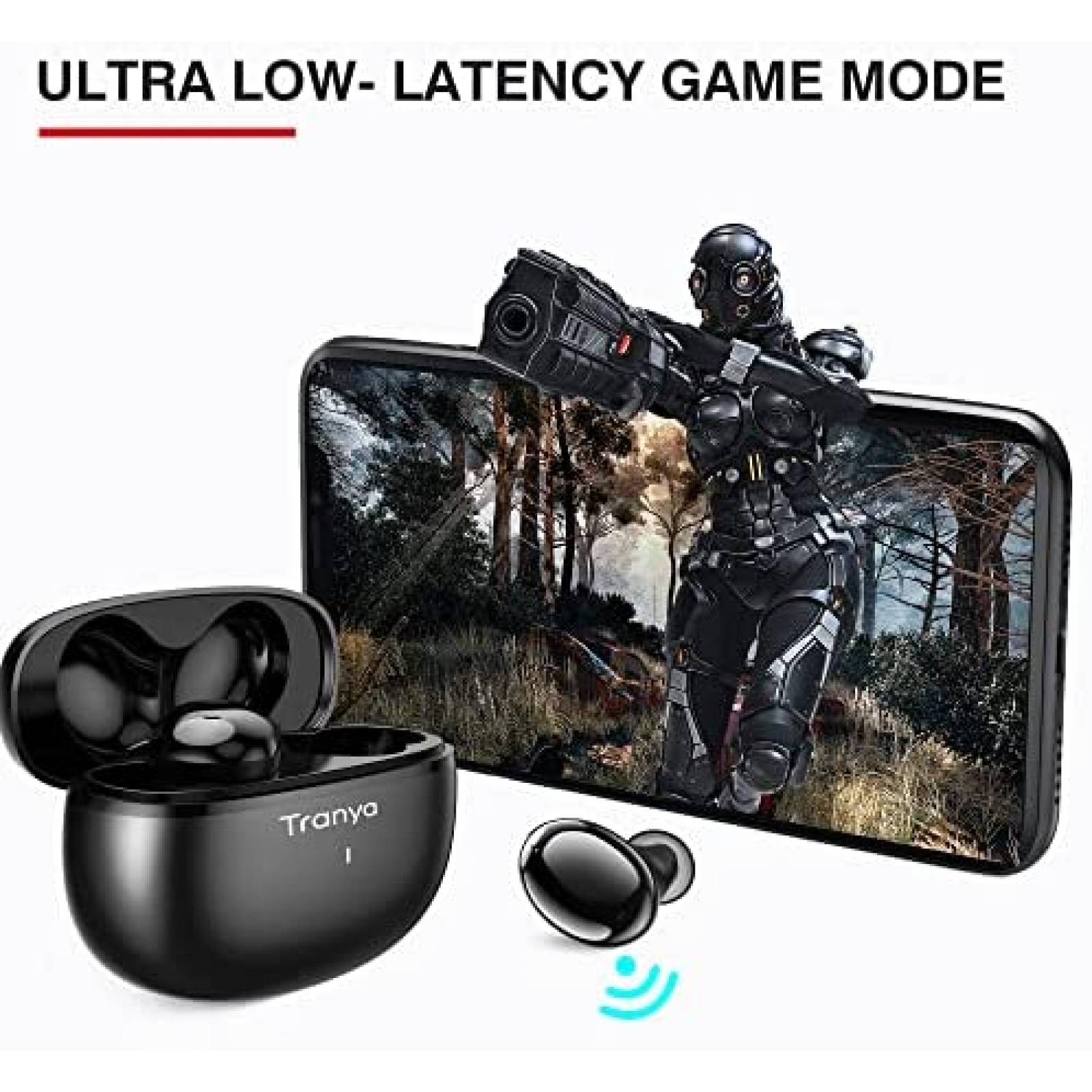 Auriculares Tranya T20 Inalambricos Con Estuche de Carga