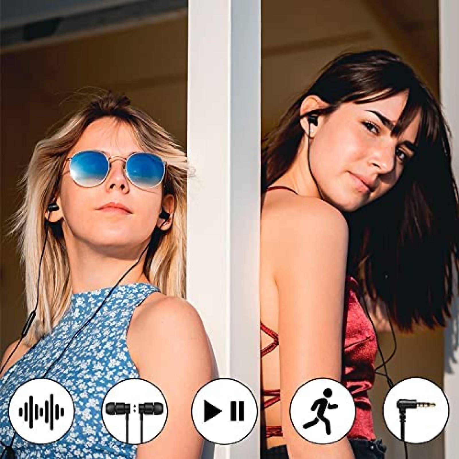 Auriculares ULIX con cable y microfono antienredos -Negro