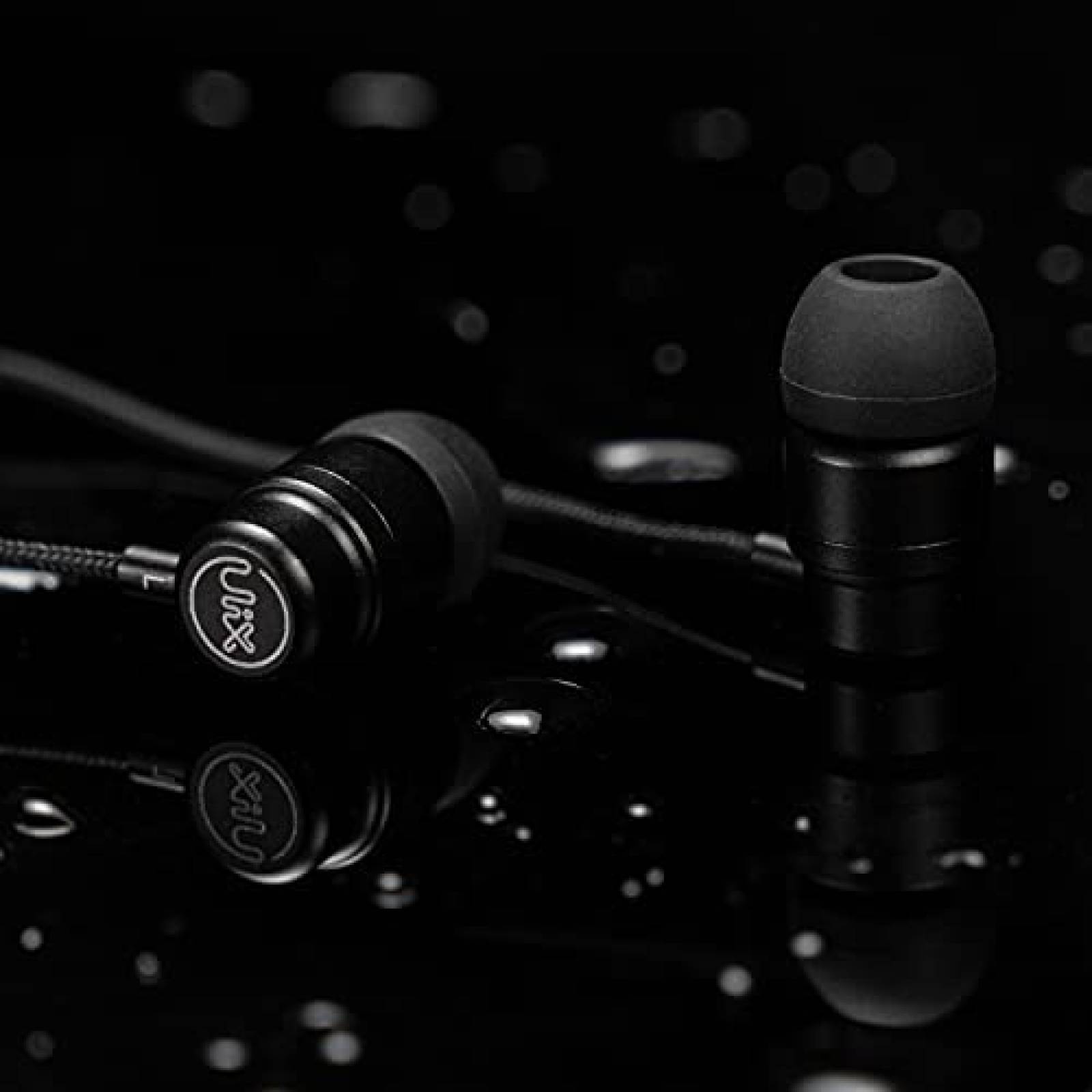 Auriculares ULIX con cable y microfono antienredos -Negro
