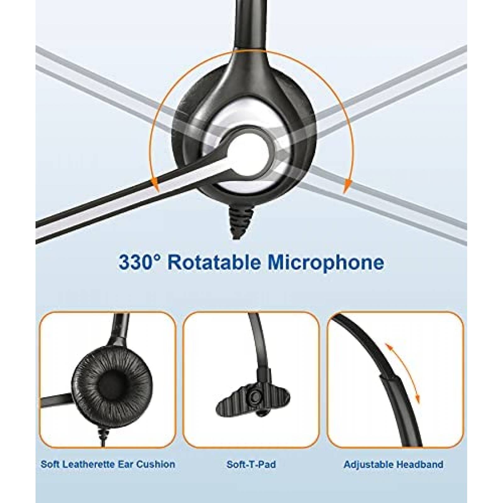Audifonos con Microfono Wantek para Panasonic Dect 6.0