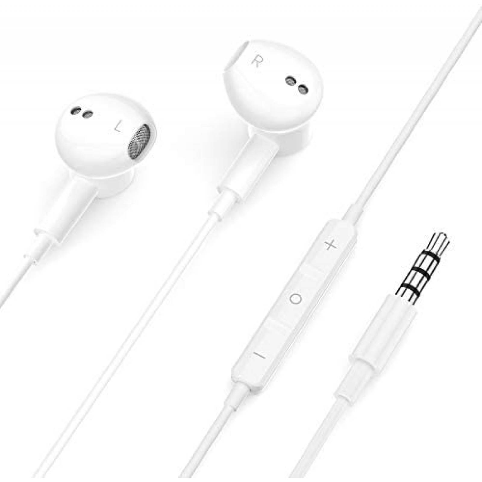 Auriculares ACAGET Con Cable Para iPhone 6s -Blanco