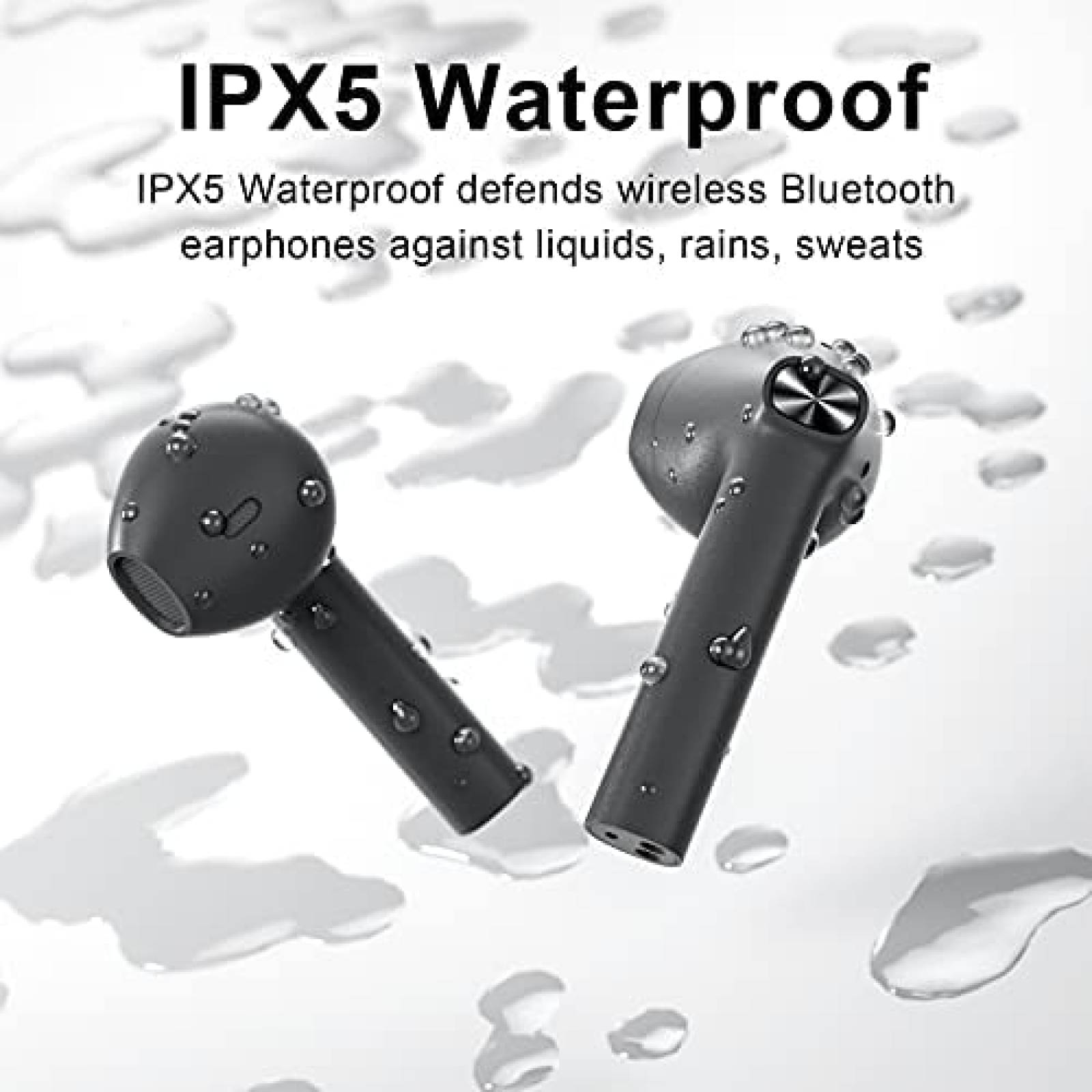 Audifonos inalambricos BJ a prueba de agua Ipx5 -Negro