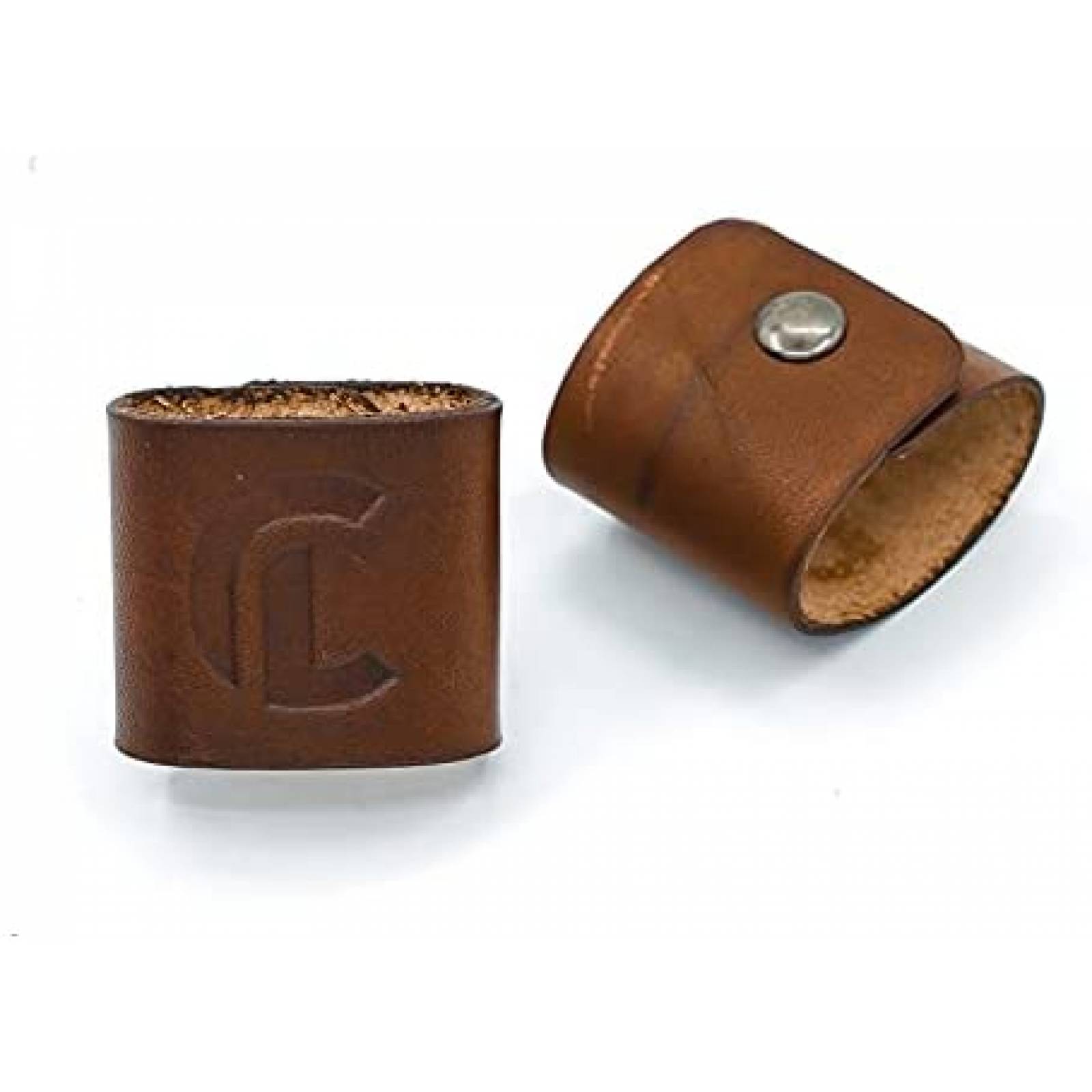 Organizador para cable audifonos CARRINA de piel -Cafe