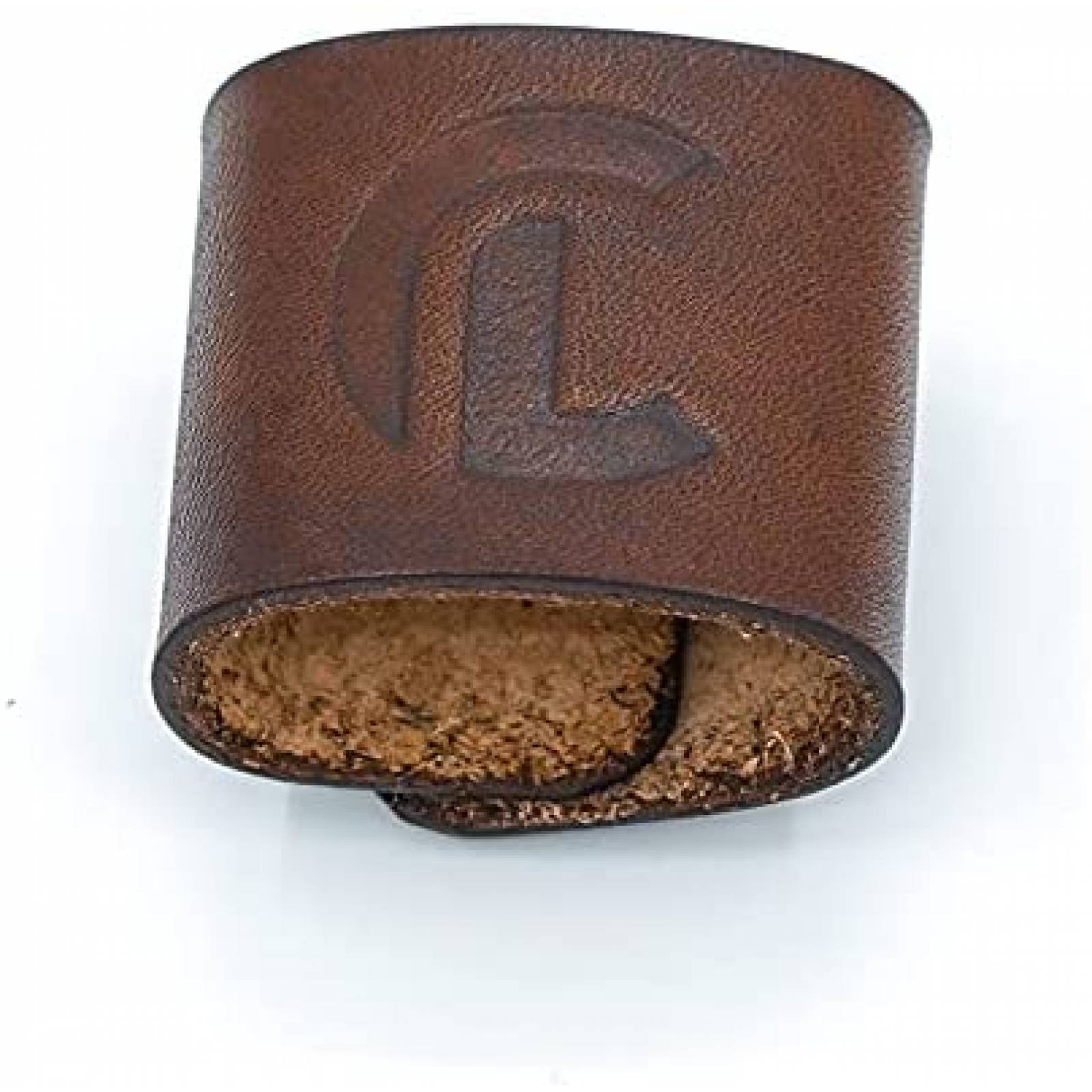 Organizador para cable audifonos CARRINA de piel -Cafe