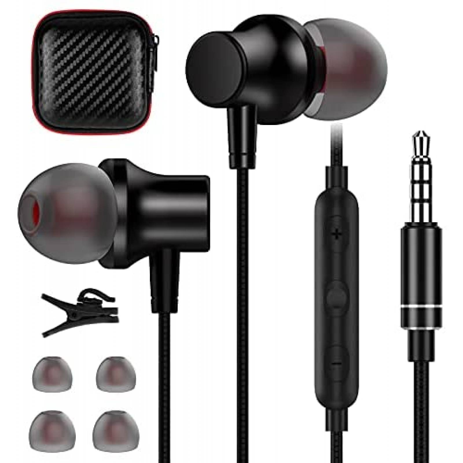 Auriculares Universales Con Cable, Micrófono, Botones Multifunción