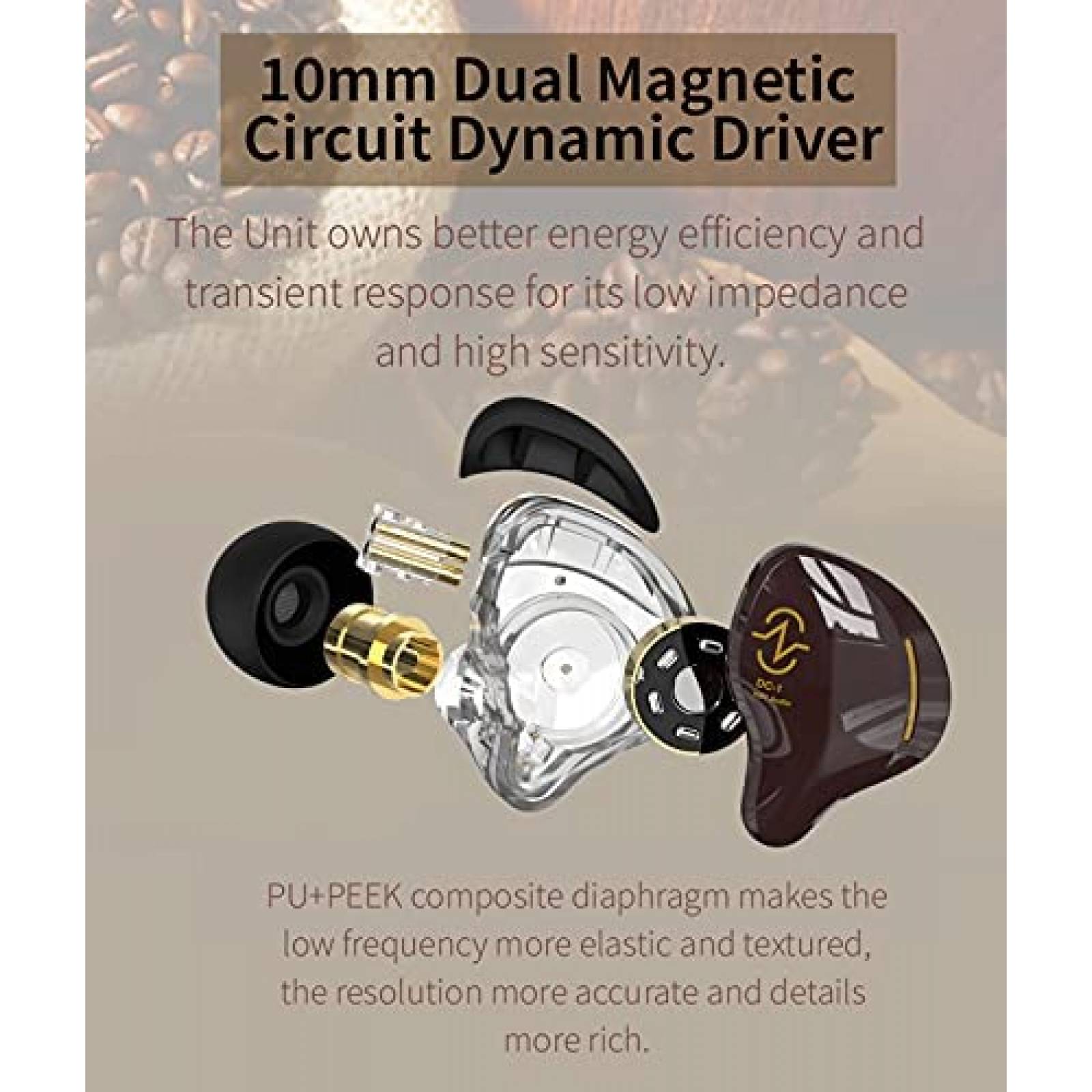 Audifonos EZ EAR con Cancelacion de Ruido para Musicos -Cafe