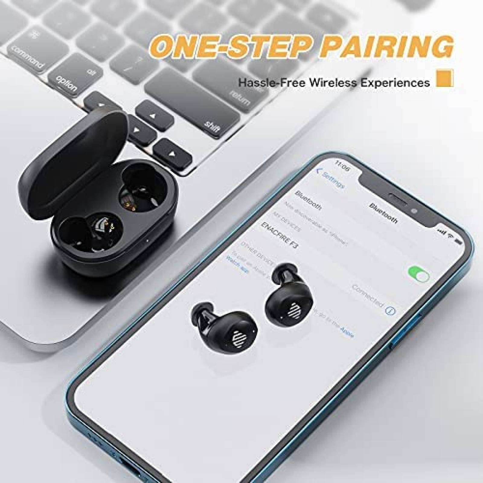 Audifonos inalambricos F FINDZON contra agua -Negro