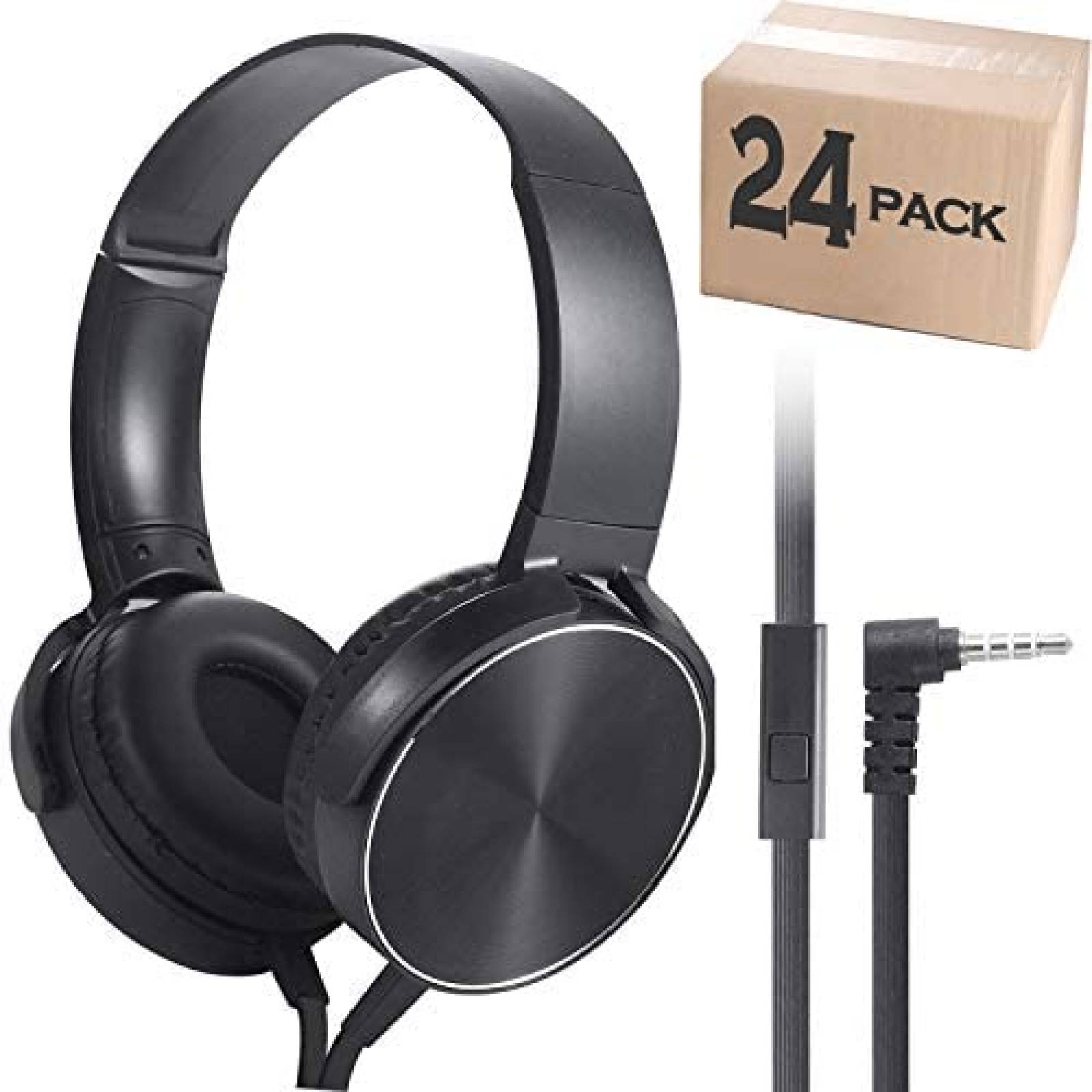 Audifonos de Diadema Factorymall Jack 3.5mm 5 pzs -Negro