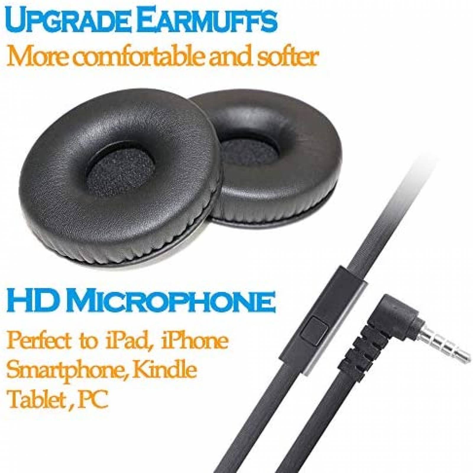 Audifonos de Diadema Factorymall Jack 3.5mm 5 pzs -Negro