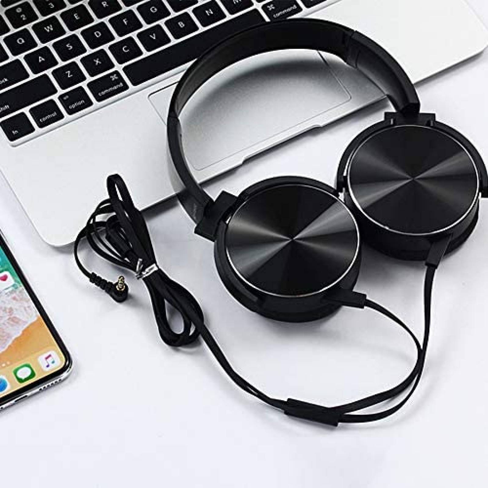 Audifonos de Diadema Factorymall Jack 3.5mm 5 pzs -Negro