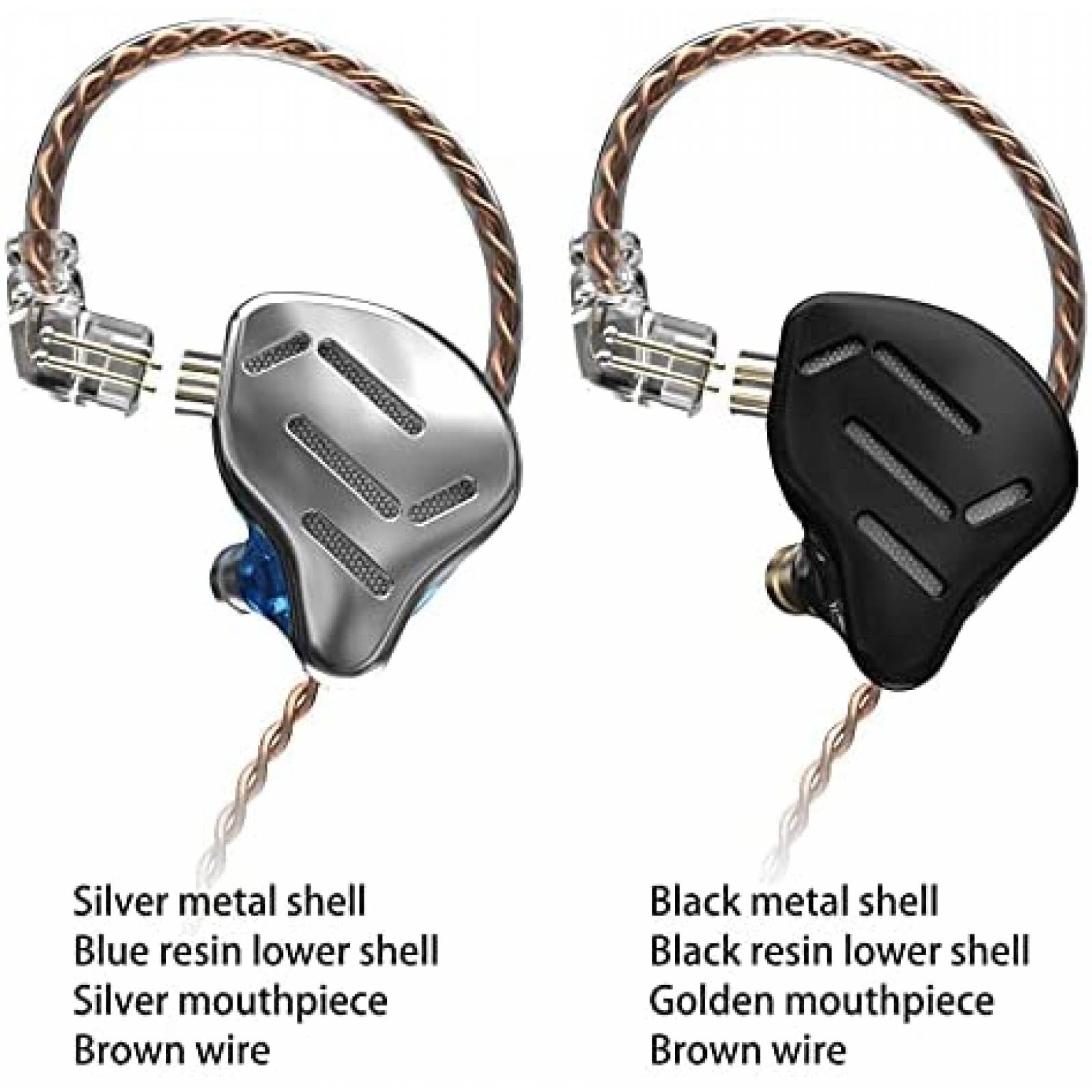 Audifonos G.K KZ Zax de Diafragma PEK 10 mm -Negro