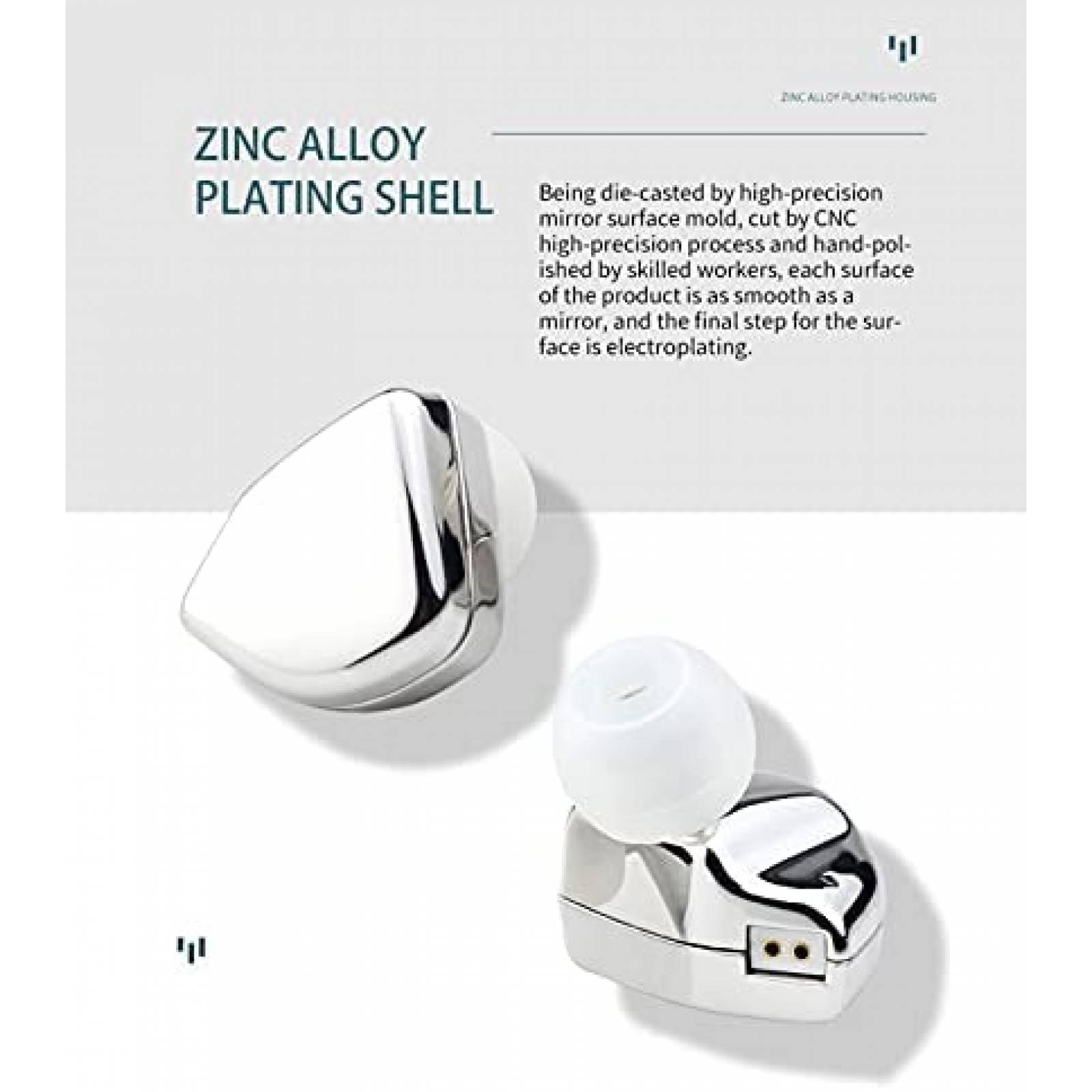 Audifonos alambricos H HIFIHEAR Hzsound microfono -Plateado